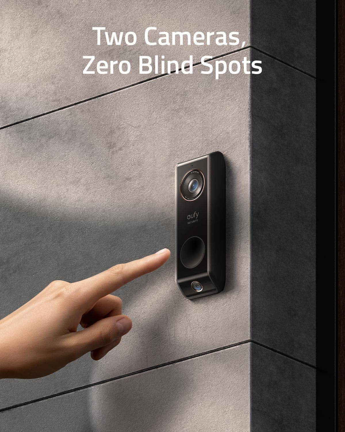 Anker eufy Security Video Doorbell (Wired) with Chime,2K Dual Camera ,Delivery Guard
