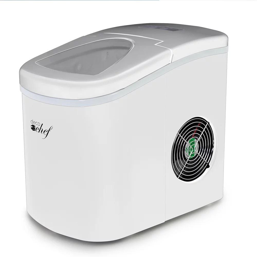 Deco Chef IMWHT Compact Electric Ice Maker White Bundle with 1 Year Extended Protection Plan
