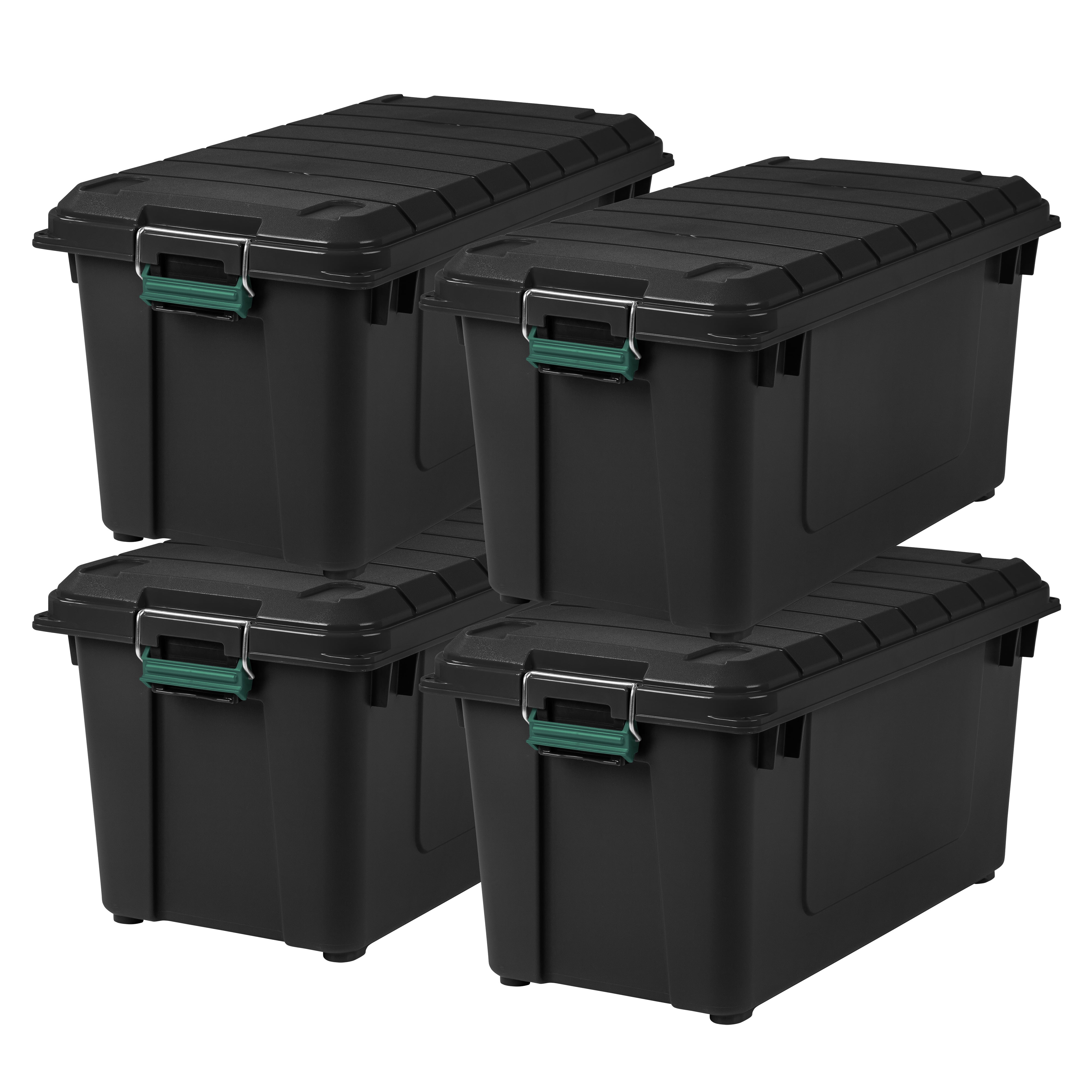 Remington® 22 Gal. Plastic Storage Bins with Lids, Latching Totes, Heavy Duty Containers 4Pk