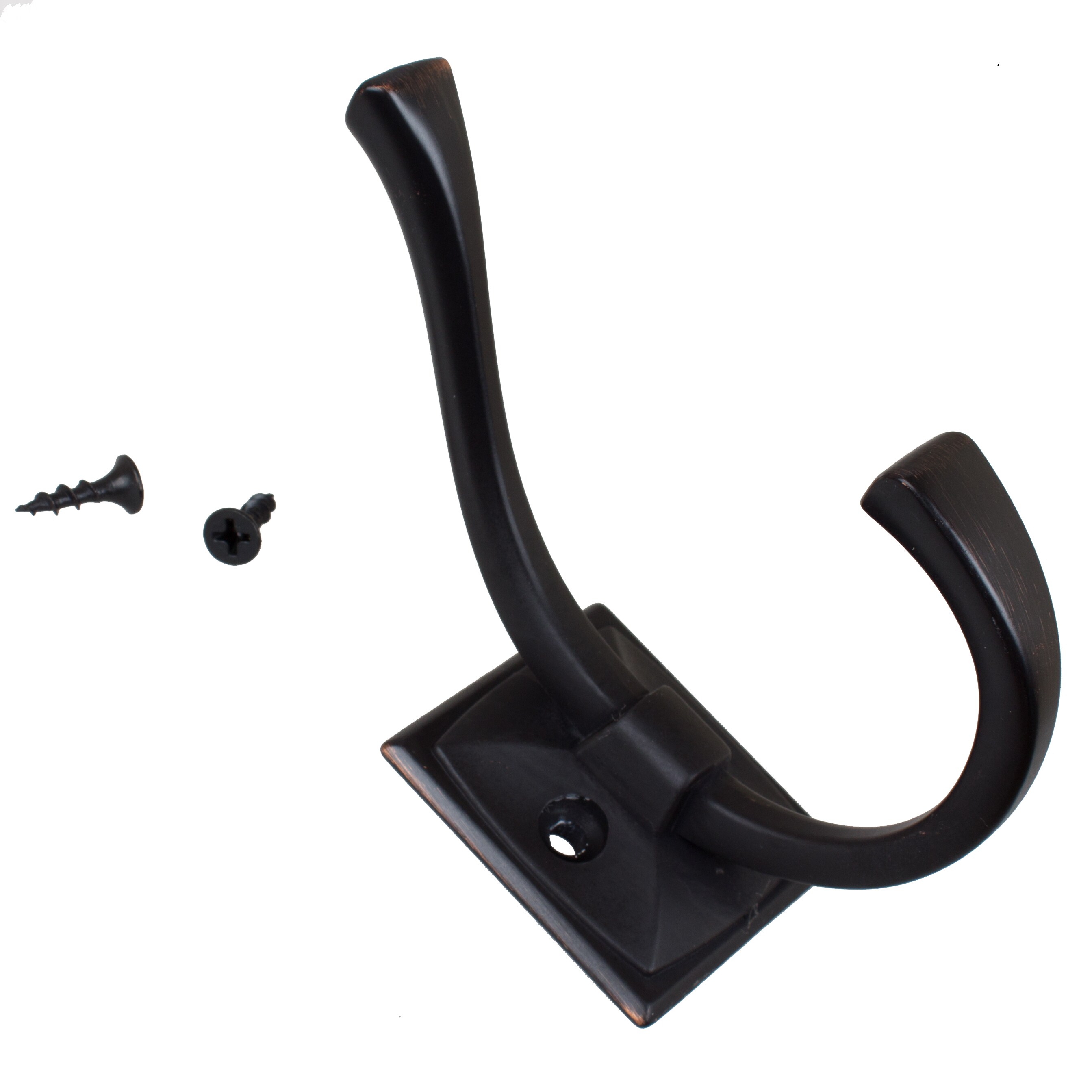 GlideRite 4.25-inch Decorative Oil Rubbed Bronze Flared Double-Prong Coat Hooks (Pack of 10 or 25) 25