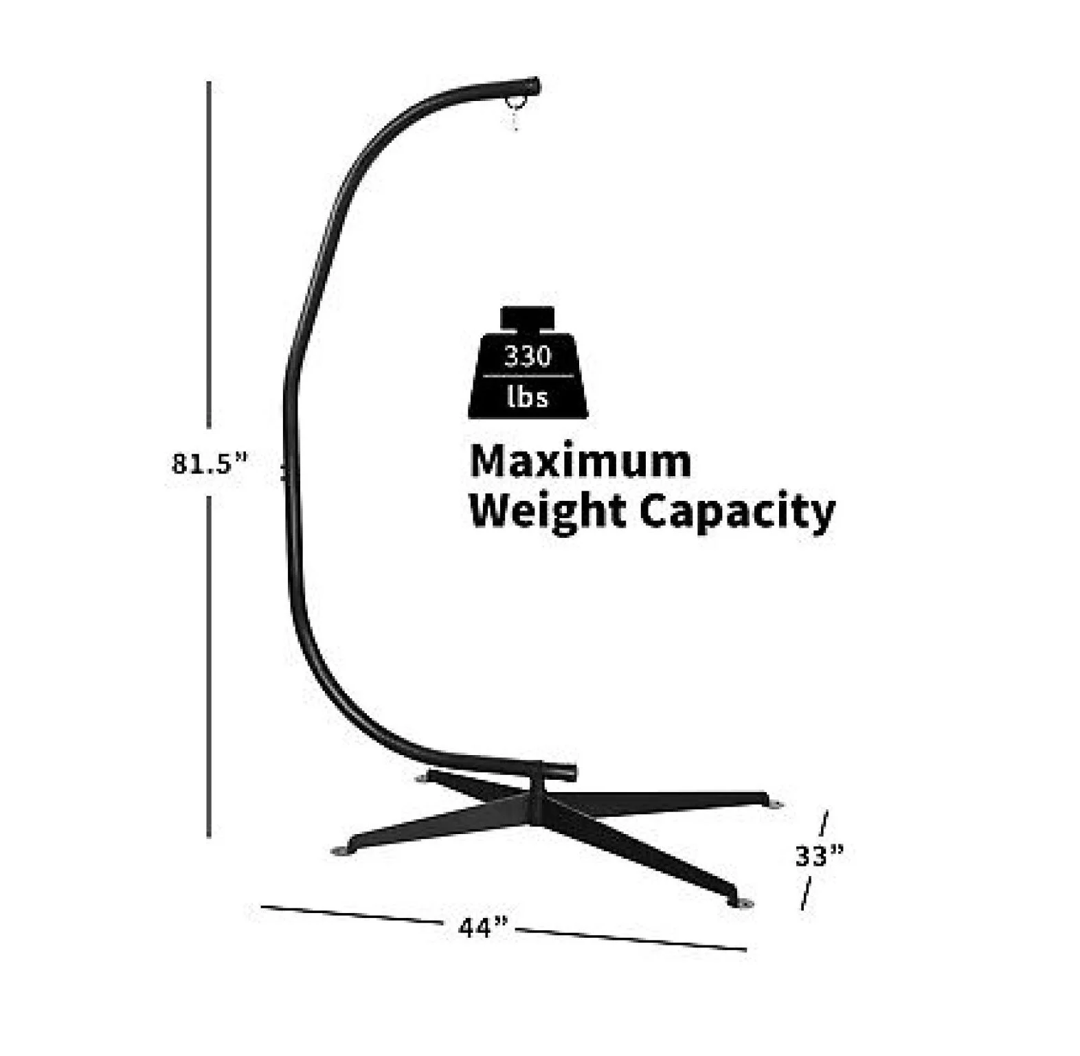 FENG20 C Hammock Stand Frame Solid Steel Construction For Hanging Air Porch Swing Chair