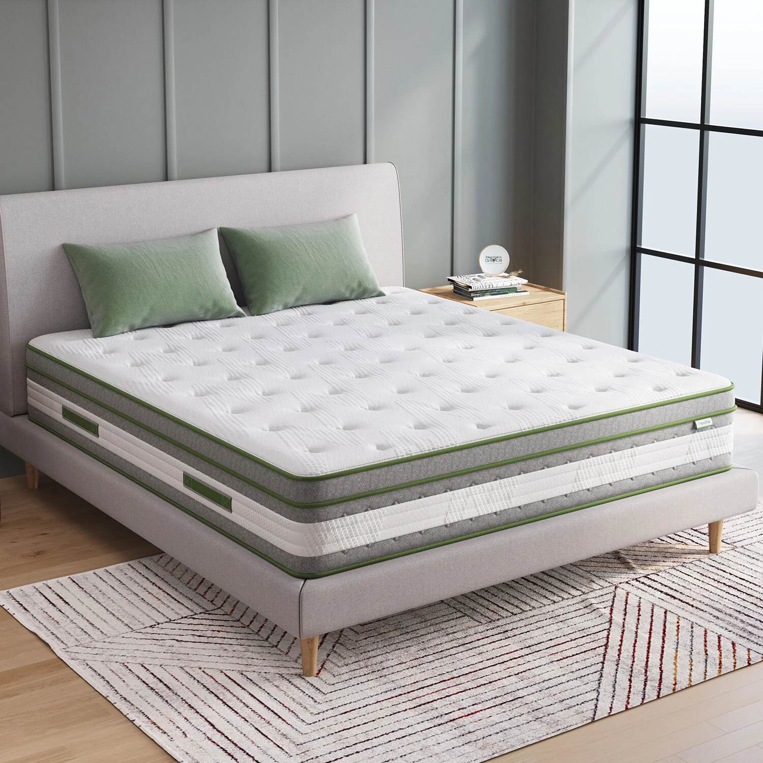 Novilla 12'' Cool Gel Memory Foam Pocket Spring Hybrid Mattress/Bed in a Box, Full Mattresses