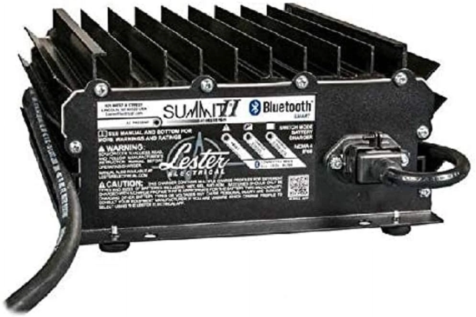 Lester Summit Series II Battery Charger - 1050W 24/36/48V with 2-Blade Gray Molded Crowsfoot Plug with 8.5 Ft. DC Cord