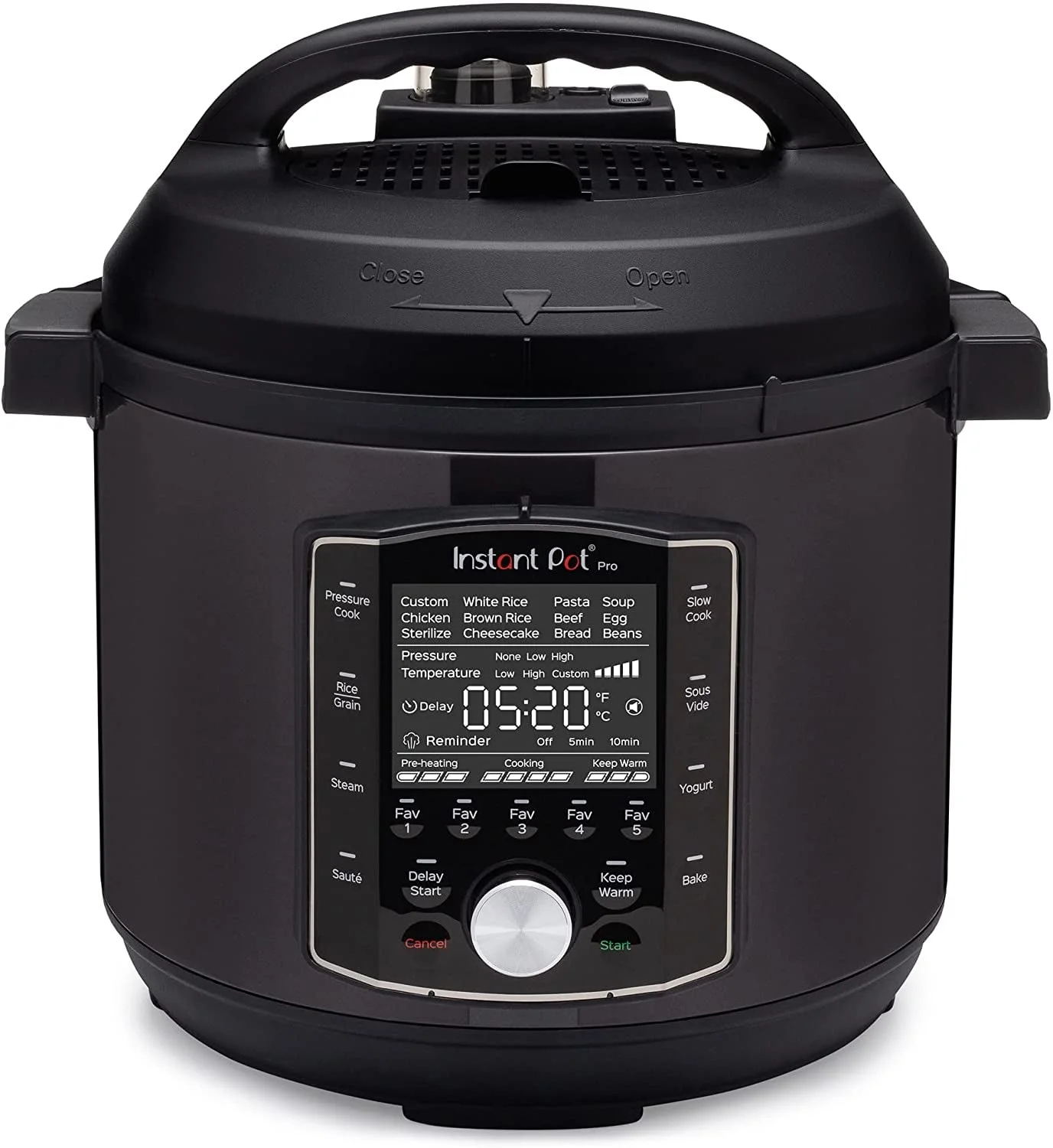 Instant Pot Pro 10-in-1 Pressure Cooker, Slow Cooker, Rice/Grain Cooker, Steamer, Saute, Sous Vide, Yogurt Maker, Sterilizer, and Warmer, 8 Quart