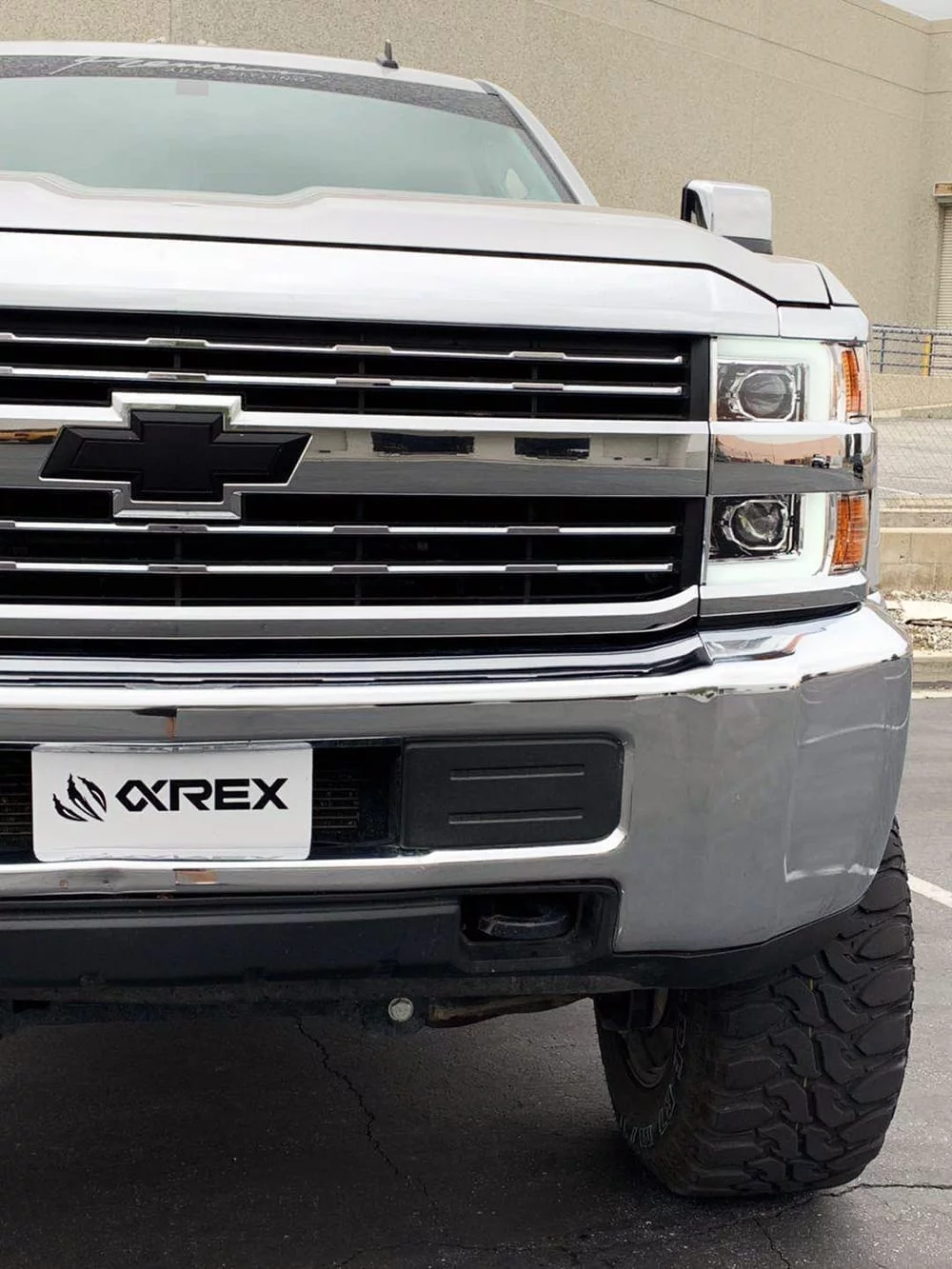 AlphaRex 15-19 Chevrolet Silverado 2500HD/3500HD PRO-Series Halogen Projector Headlights Chrome