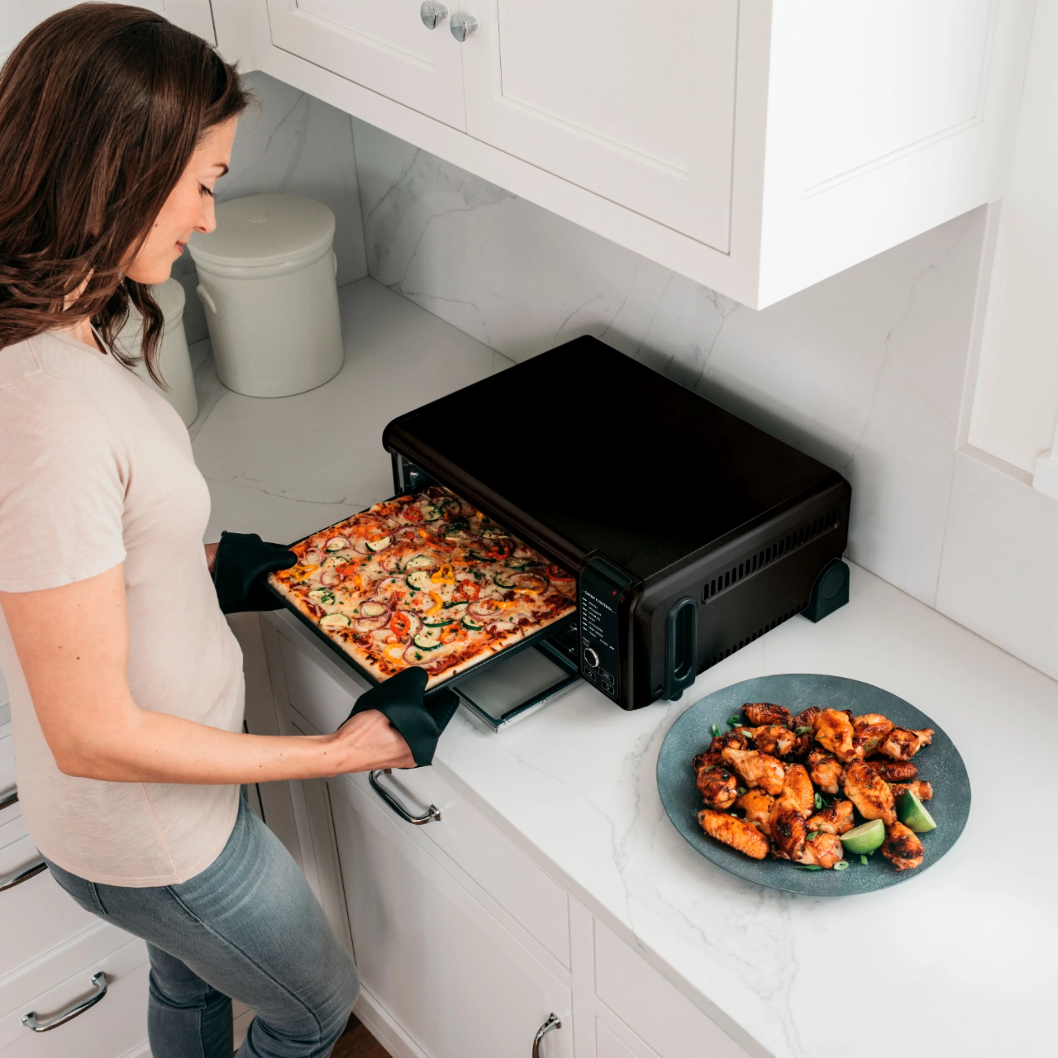 Restored Ninja SP101 Foodi 8-in-1 Digital Air Fry, Large Toaster Oven (Black)- (Refurbished)