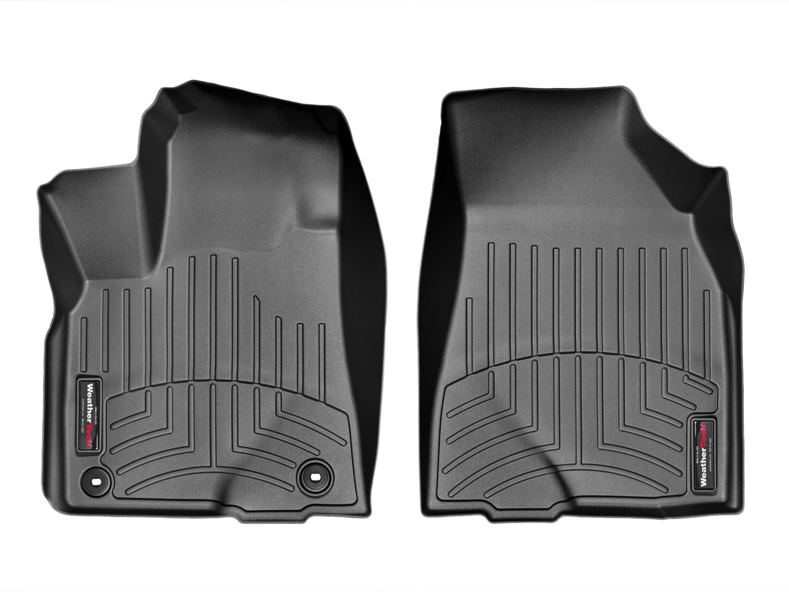 WeatherTech Custom Fit FloorLiners compatible with 2014-2019 Toyota Highlander - 1st Row (Driver & Passenger), Black