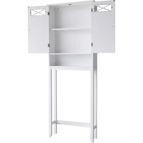 Teamson Home Dawson Over the Toilet Space Saver Bathroom Storage Cabinet with Adjustable Shelves, White