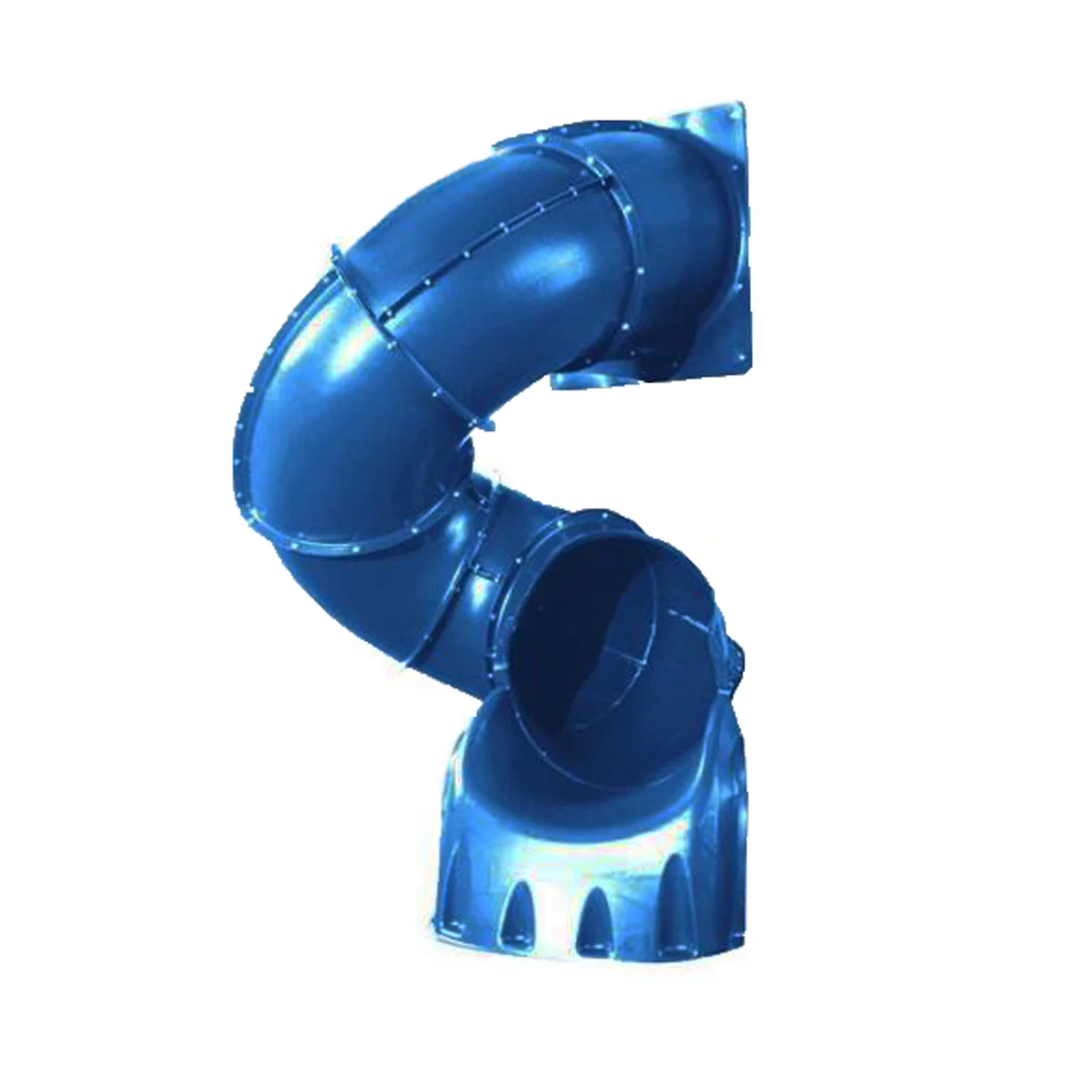 Swing-N-Slide Blue Plastic Turbo Tube Slide for Backyard Swing Sets with Lifetime Warranty, For 5 Foot Deck Heights