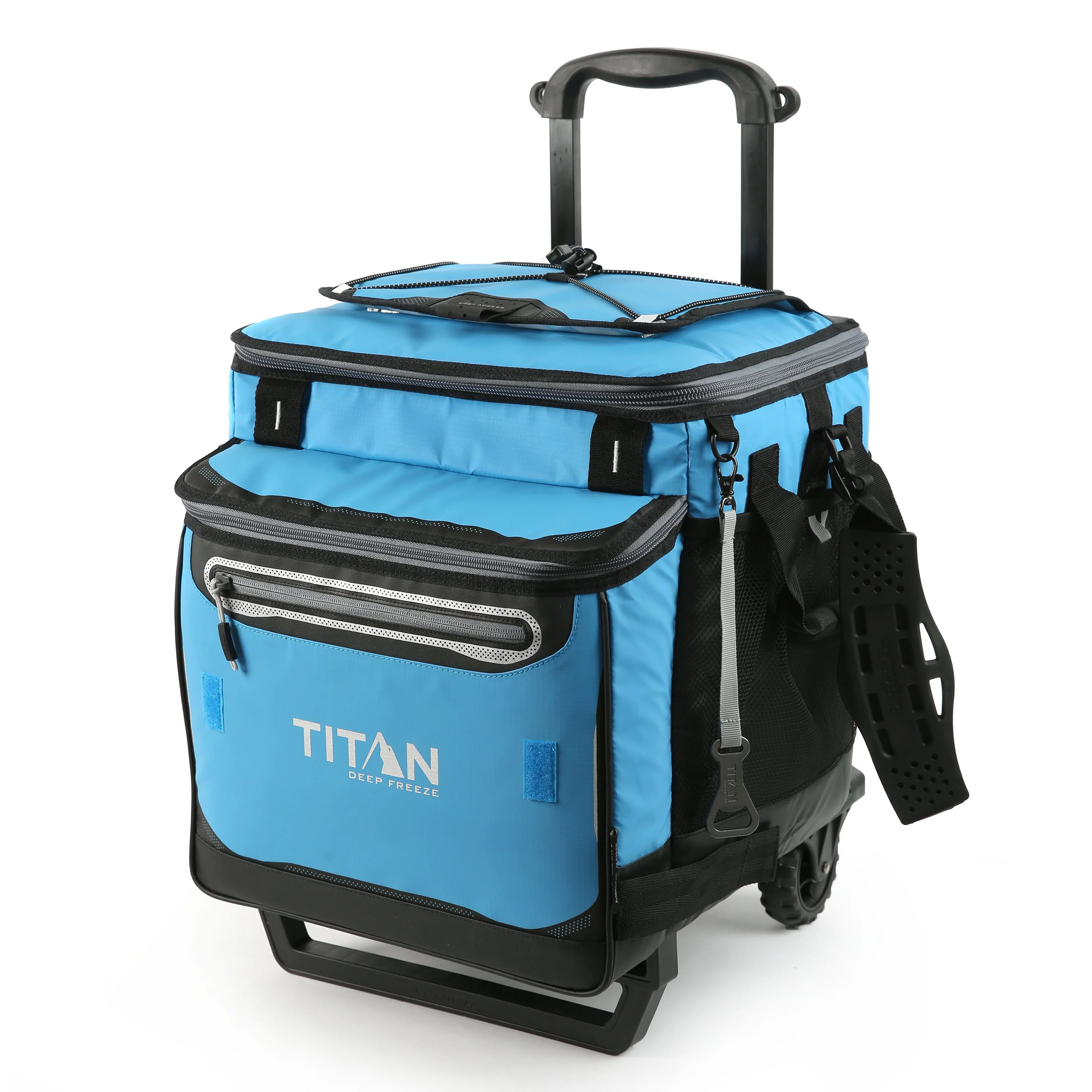 Arctic Zone® Titan Deep Freeze® 60(50+10) Can/40 Quart Wheeled Cooler - Process Blue