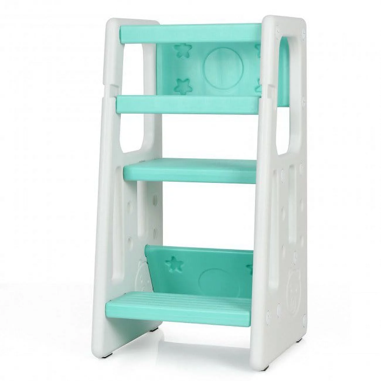 Kid's Kitchen Step Stool with Safety Rails & Adjustable Heights - Bond with Your Child Safely