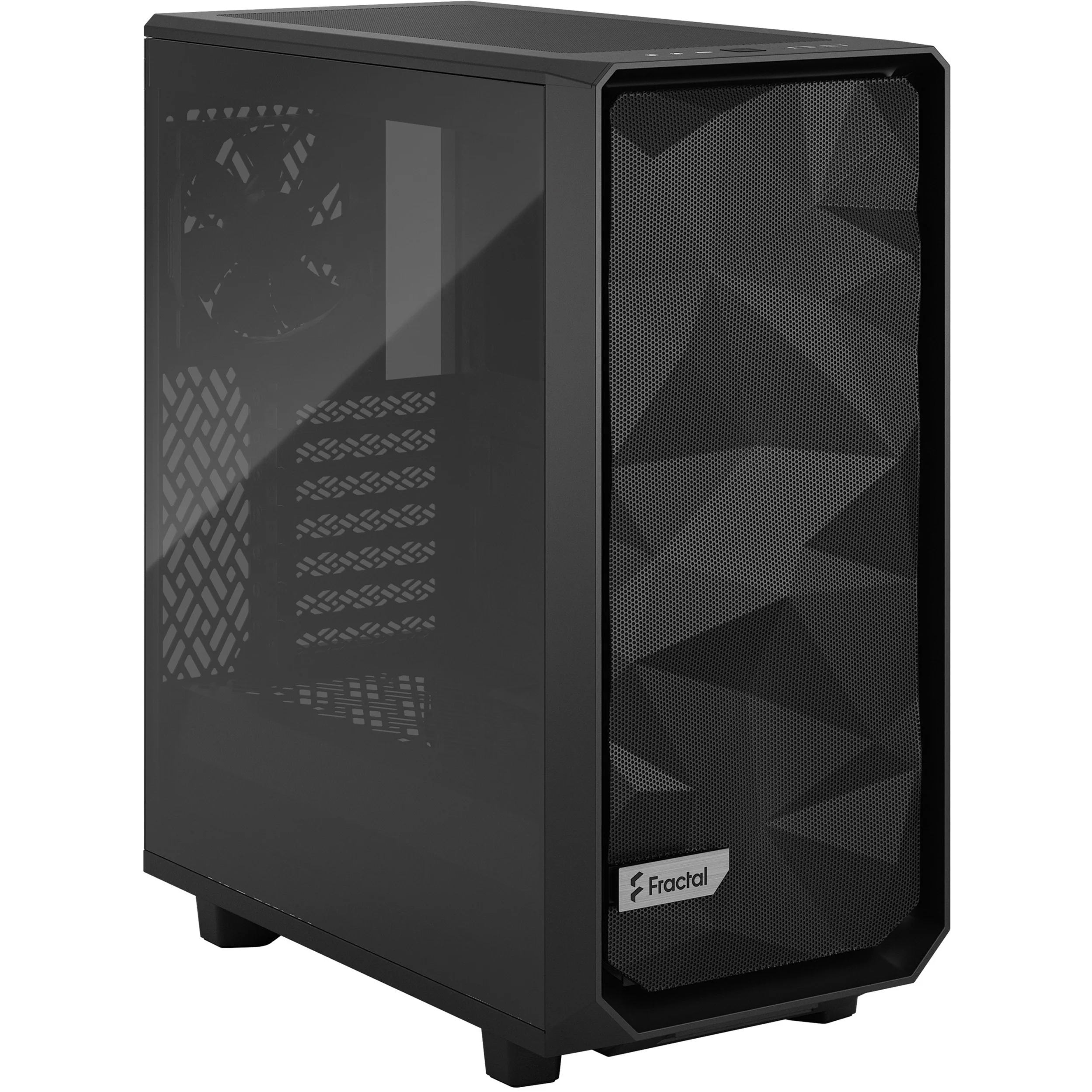 Fractal Design Meshify 2 Compact Black ATX Flexible High-Airflow Light Tinted Tempered Glass Window Mid Tower Computer Case