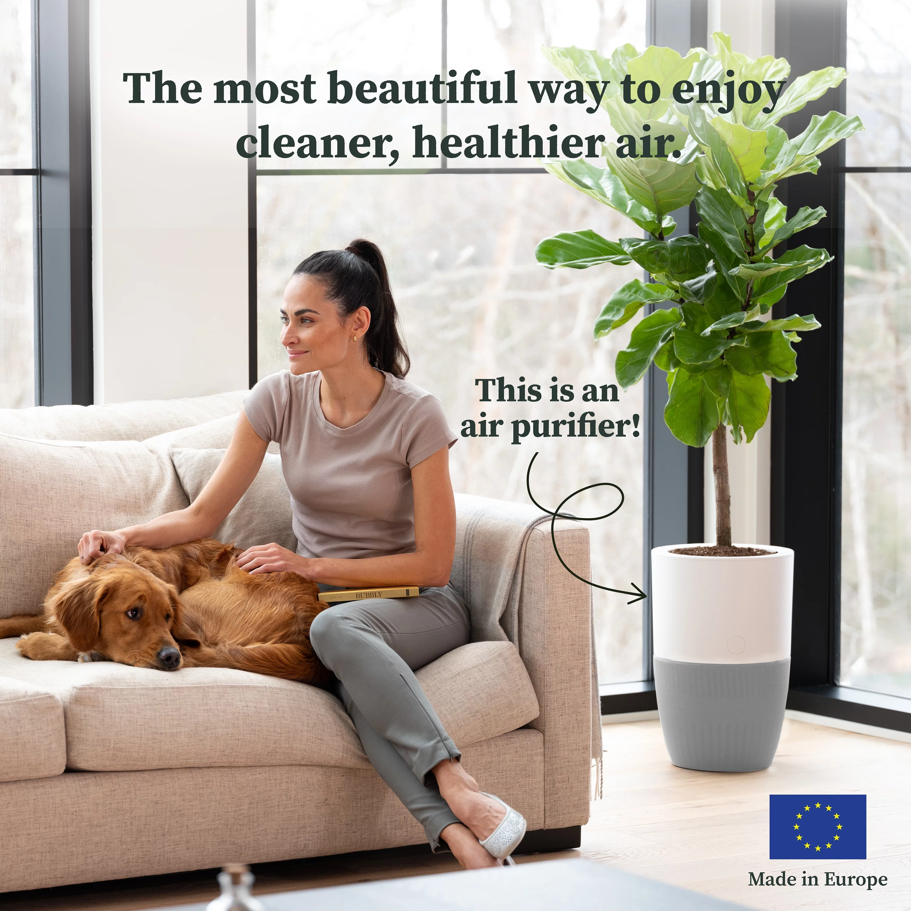 Dupray Bloom™ Air Purifier | Smart Medical-Grade HEPA-13 Air Filtration With Integrated Planter