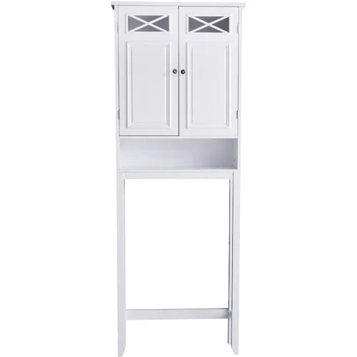 Teamson Home Dawson Over the Toilet Space Saver Bathroom Storage Cabinet with Adjustable Shelves, White