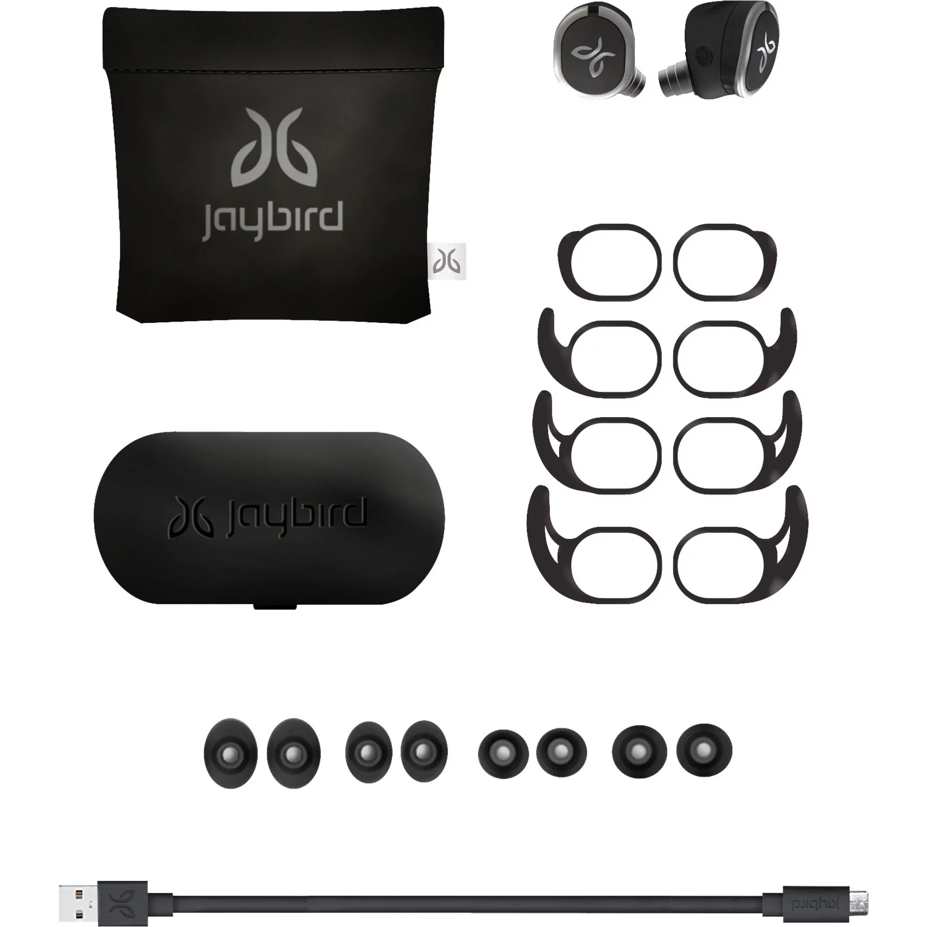 Jaybird RUN True - True wireless earphones with mic - in-ear - Bluetooth - noise isolating