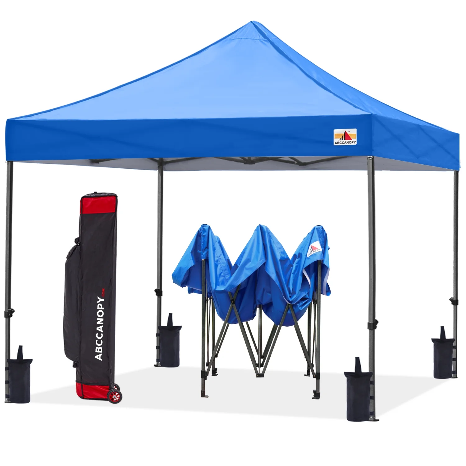 ABCCANOPY 10' x 10' Blue Outdoor Commercial Instant Shelter Metal Patio Pop-Up Canopy