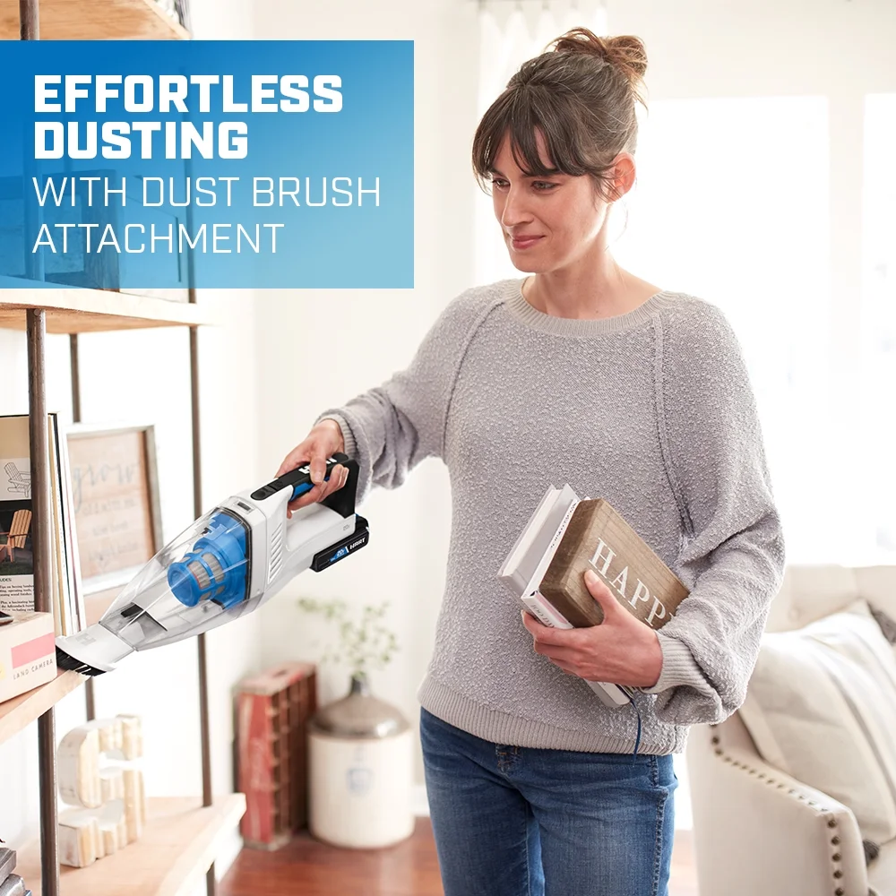 HART 20-Volt Cordless Hand Vacuum with (1) 1.5 Ah Lithium-Ion Battery with Extra (1) 2.0 Ah Lithium-Ion Battery