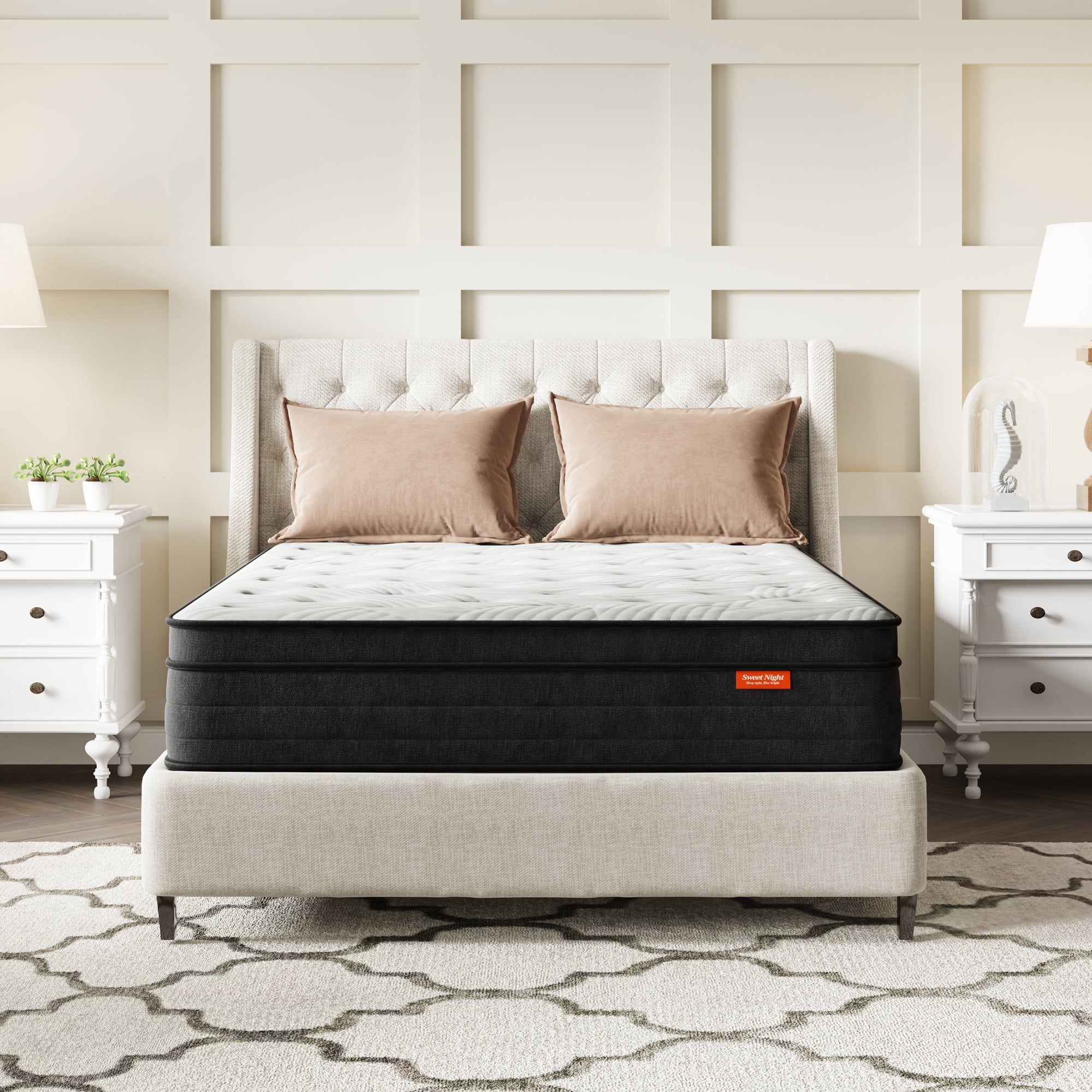 Sweetnight Full Size Mattress 12 Inch Hybrid Mattress in a Box Gel Memory Foam and Pocket Spring Mattress Full Bed Mattress