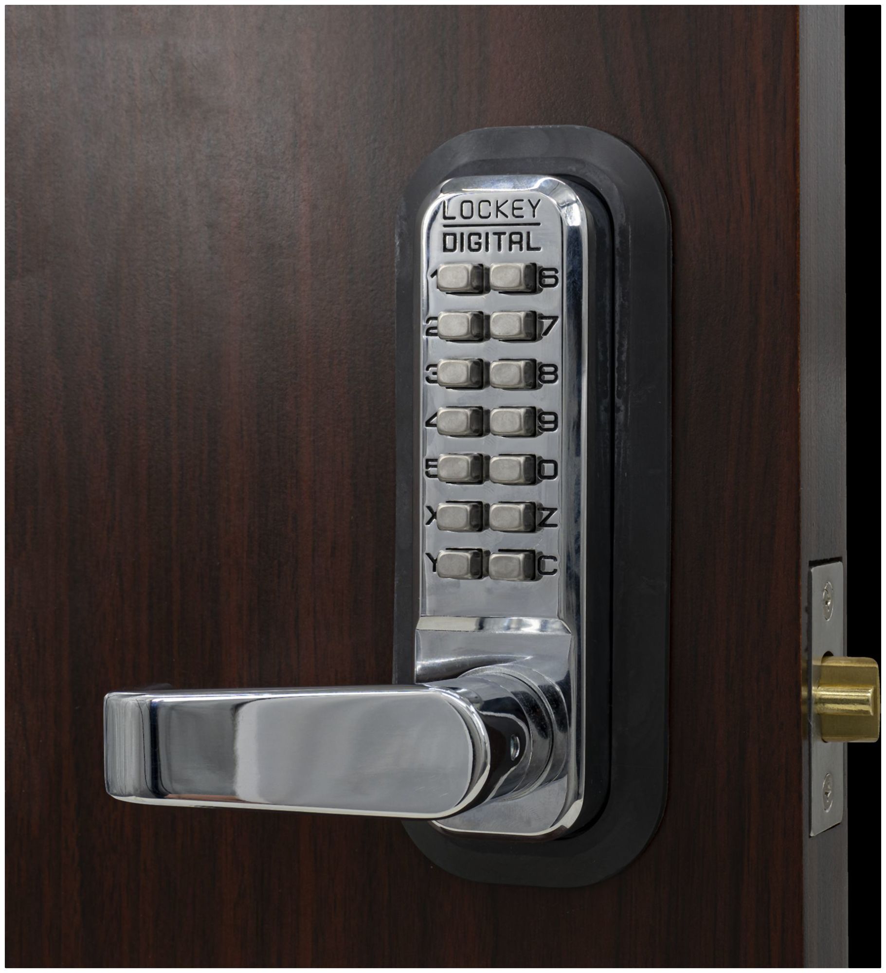 Lockey 2835Dc 2000 Series Keyless Entry Double Combination Mechanical Lever Set - Chrome