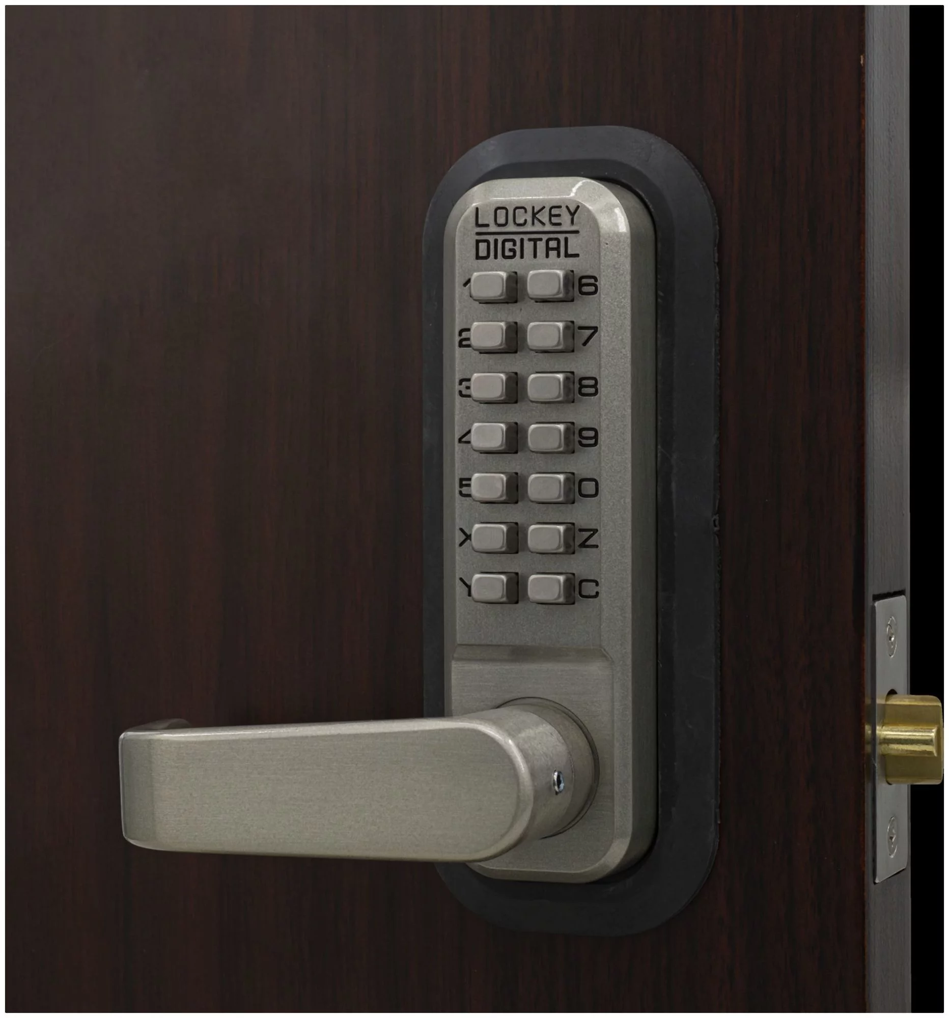 Lockey 2835Dc 2000 Series Keyless Entry Double Combination Mechanical Lever Set - Nickel