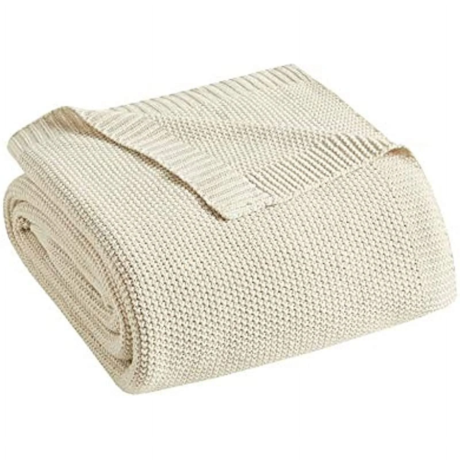 INK+IVY Bree Knit Throw Blanket for Bed, Sofa, and Couch, Lightweight, Breathable, Soft & Cozy Summer Blanket, Full/Queen (90 in x 90 in), Ivory