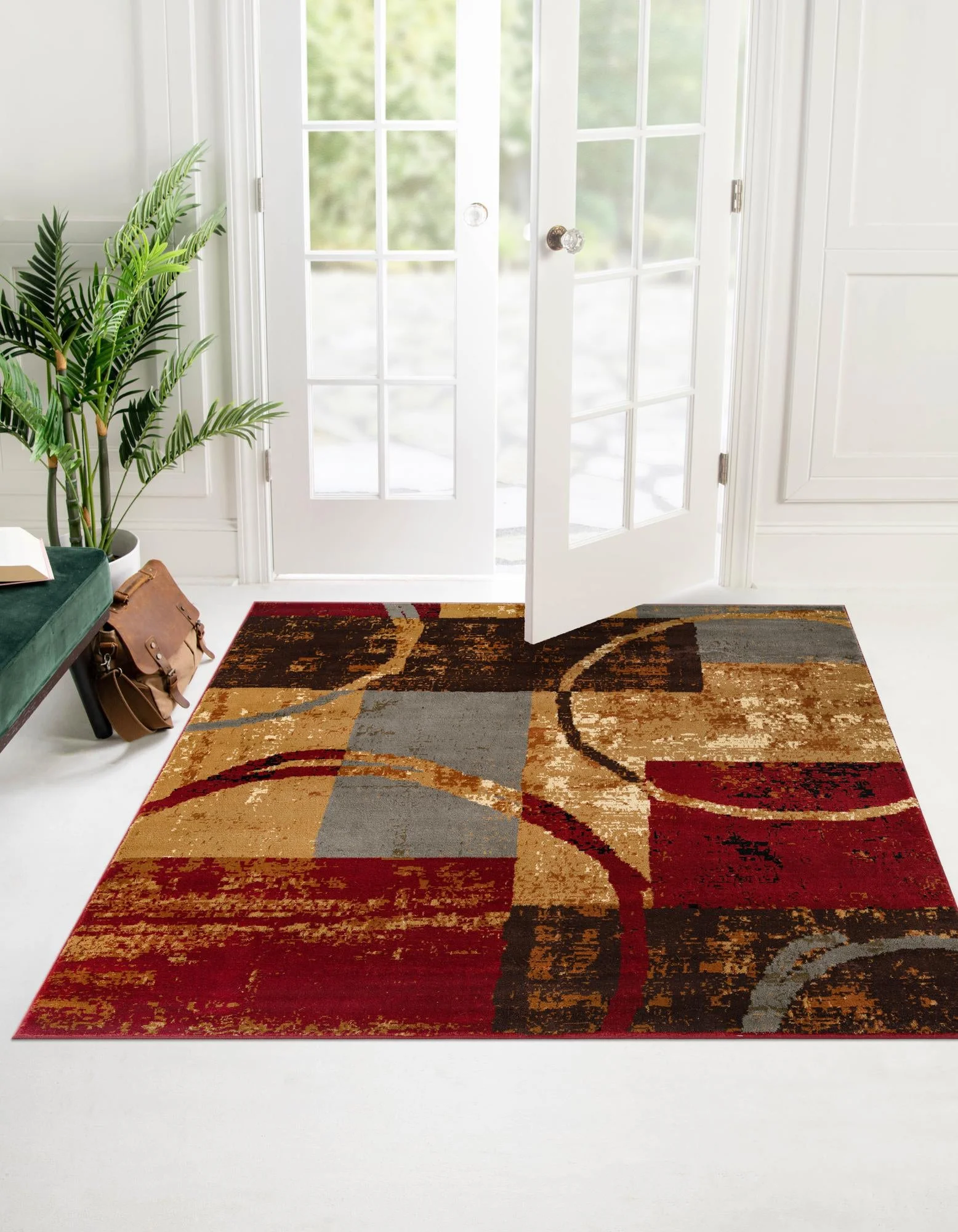 Unique Loom Kouillou Barista Rug Multi/Brown 9' 10