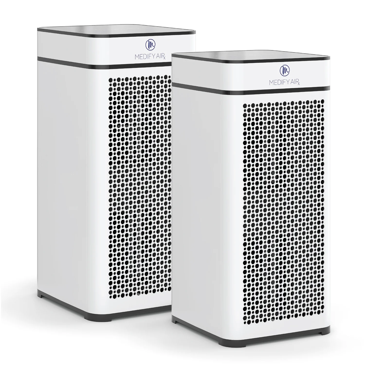 Medify Air MA-40 Air Purifier with HEPA H13 Filters - 840 Sq ft Coverage for Smoke, - White. 2-Pack.