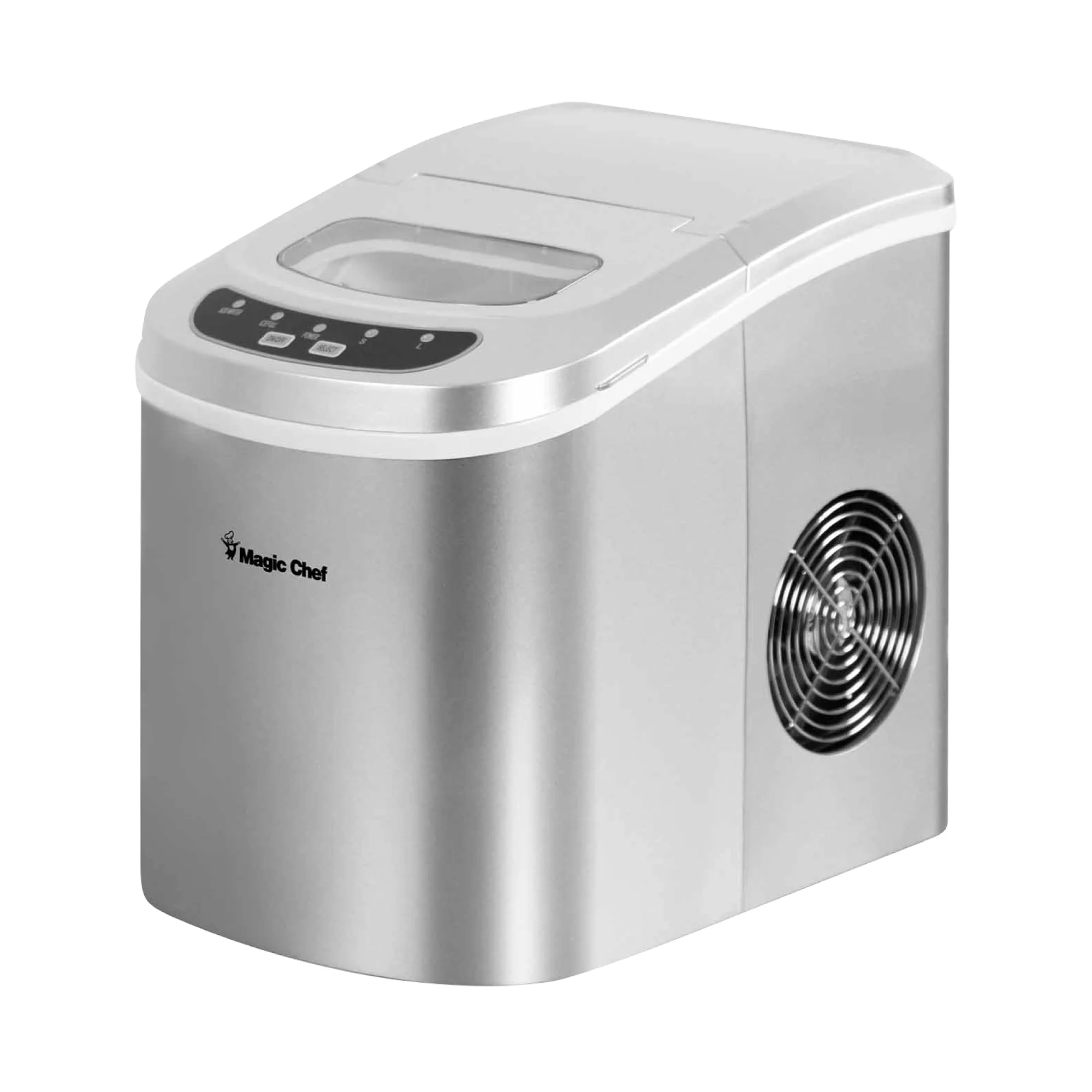 Magic Chef Brand - New Model MCIM22SV 27 lb. Capacity Portable Ice Maker (Silver) Bullet Ice Cubes