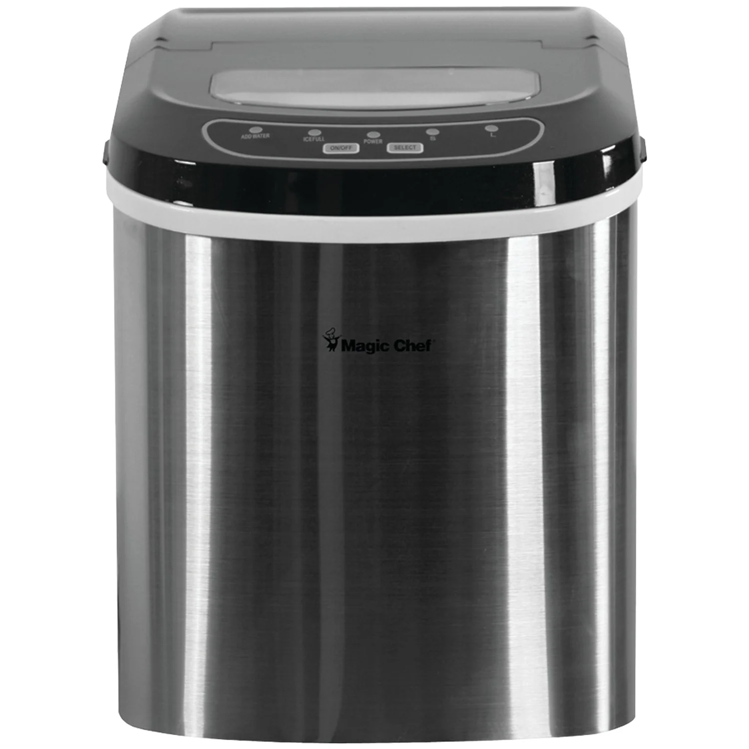 Magic Chef Mcim22st 27-pound-capacity Portable Ice Maker (stainless with Black Top)