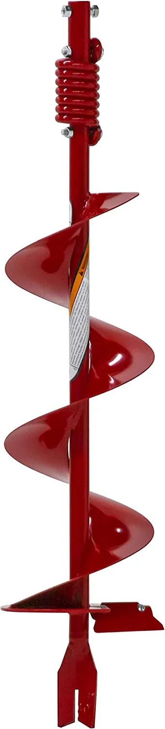 EA8F 8-Inch Diameter 36-Inch Long Earth Auger with Fishtail Point and Coil Shock Spring