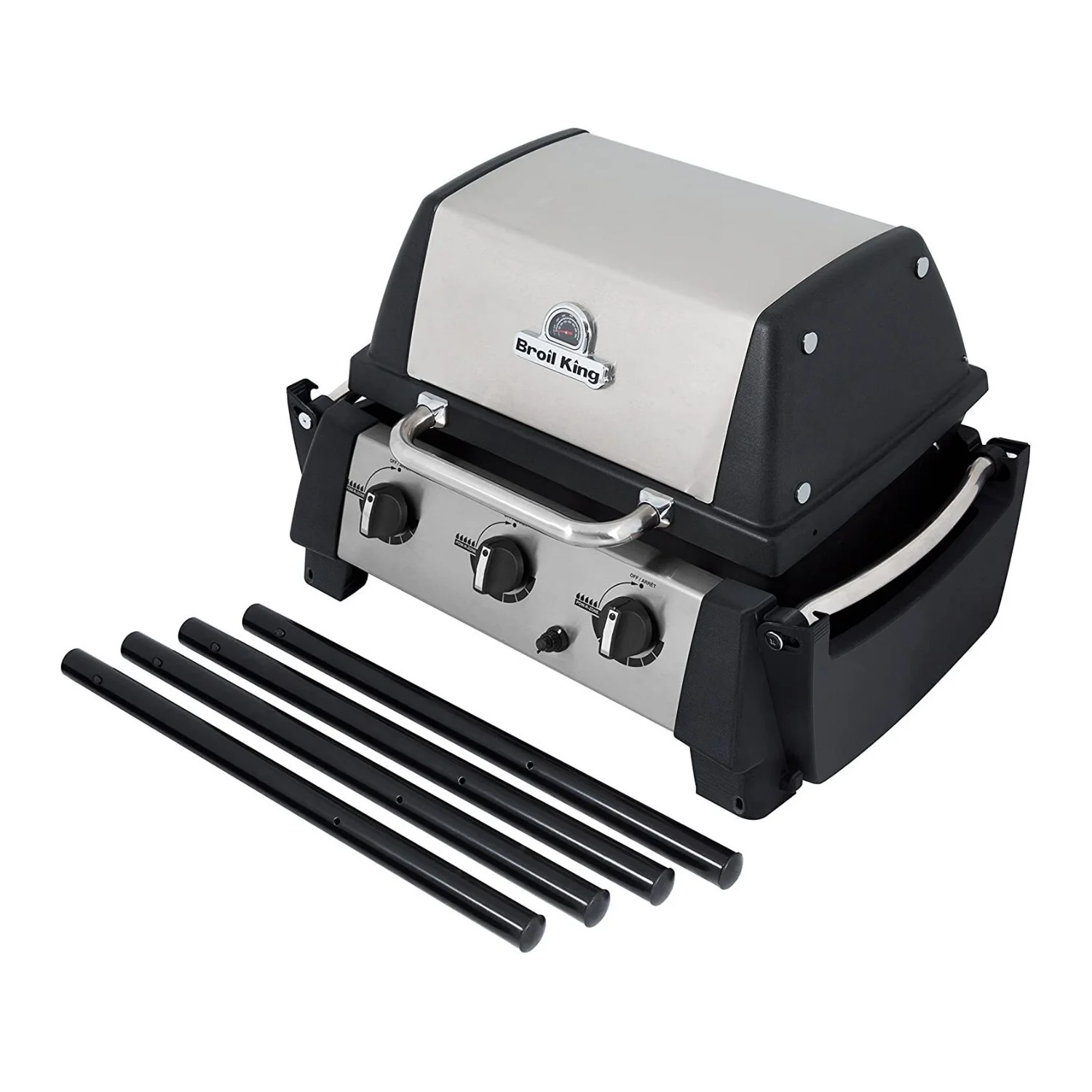 Broil King Porta-Chef 320 21000 BTU Portable Gas Grill with 4-Piece Grill Tools Set