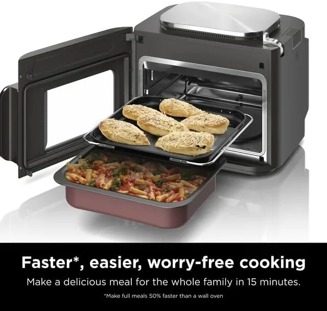 Ninja Combi All-in-One Multicooker, Oven, & Air Fryer, 10-in-1 Functions, Stainless Steel, Factory Refurbished