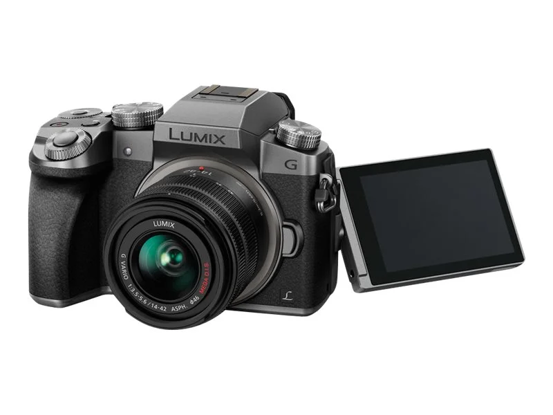 Panasonic LUMIX G7 Interchangeable Lens 4K Ultra HD Silver DSLM Camera with 14-42mm Lens