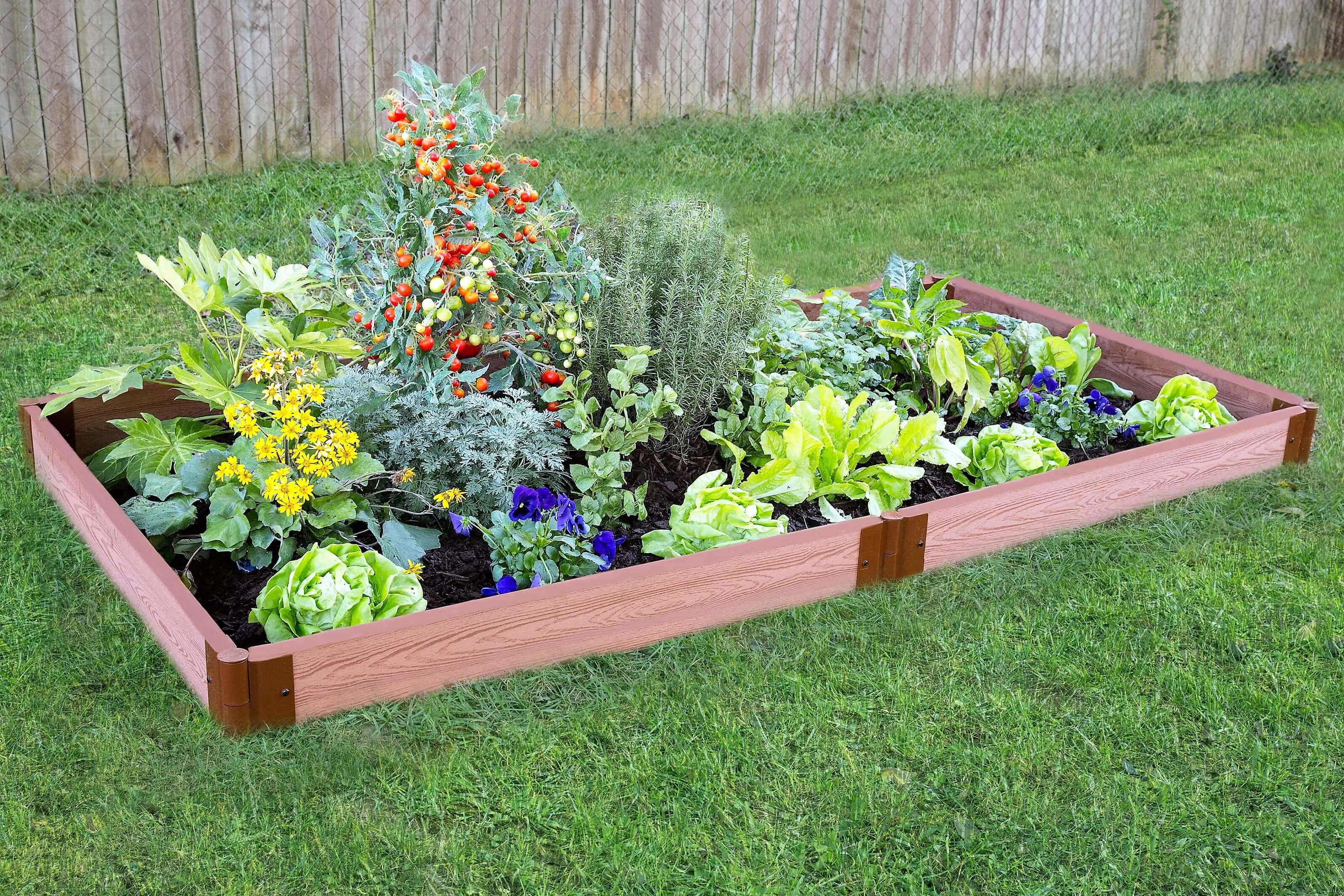 Frame It All Tool-Free Classic Sienna Raised Garden Bed 4' x 8' x 5.5