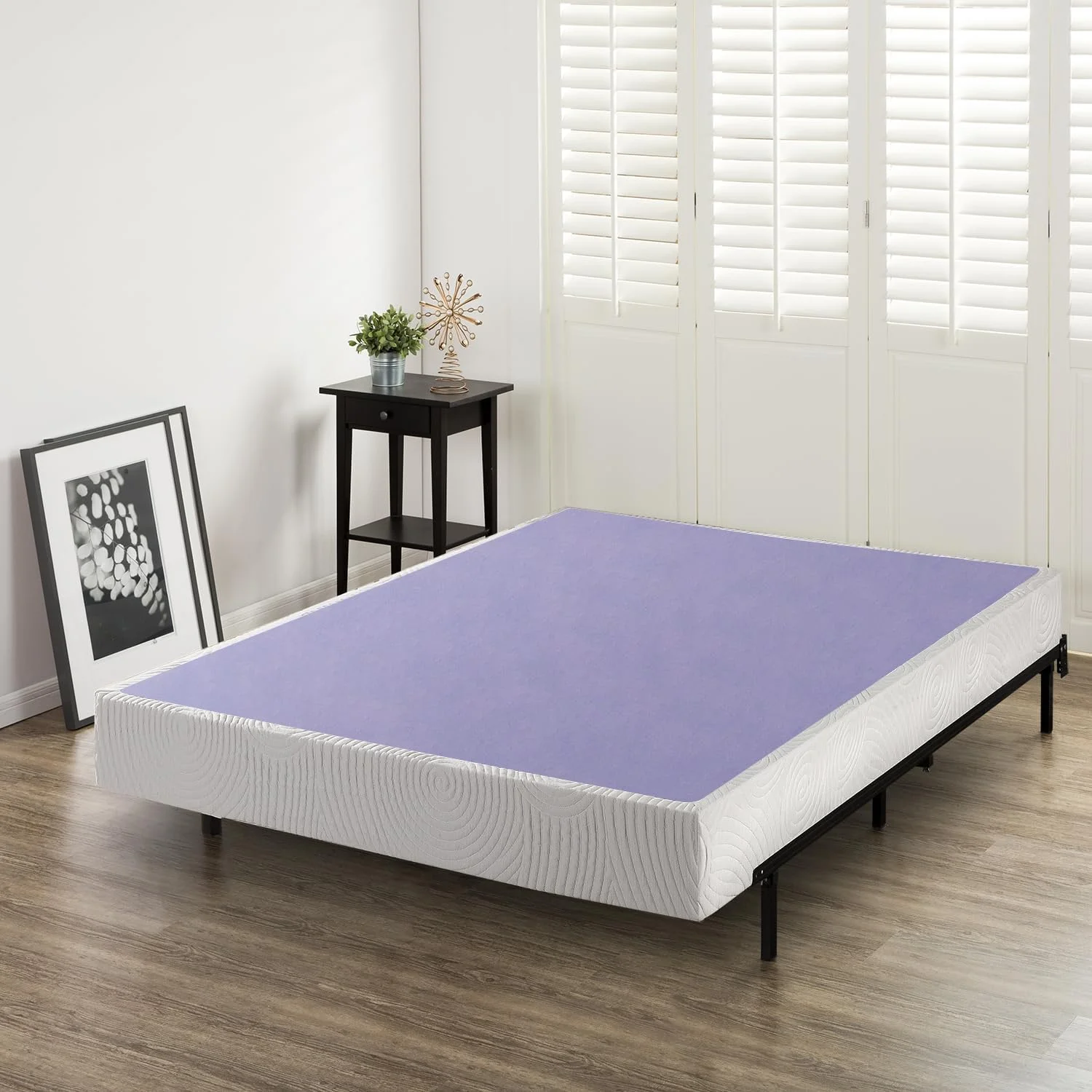 Zinus Edgar 8 Inch Wood Box Spring / Mattress Foundation / Sturdy Wood Structure / High Profile / Easy Assembly, Full Full 8 Inch Box Spring