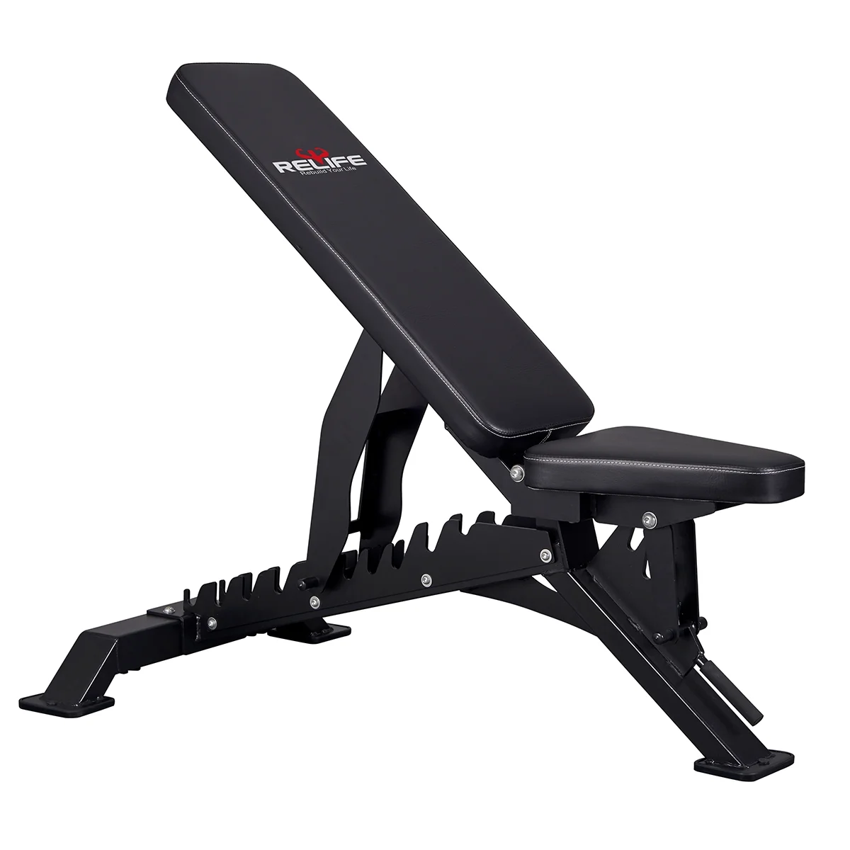 1100 lb Heavy Duty Weight Bench Adjustable Workout Bench Press for Home Gym RELIFE REBUILD YOUR LIFE