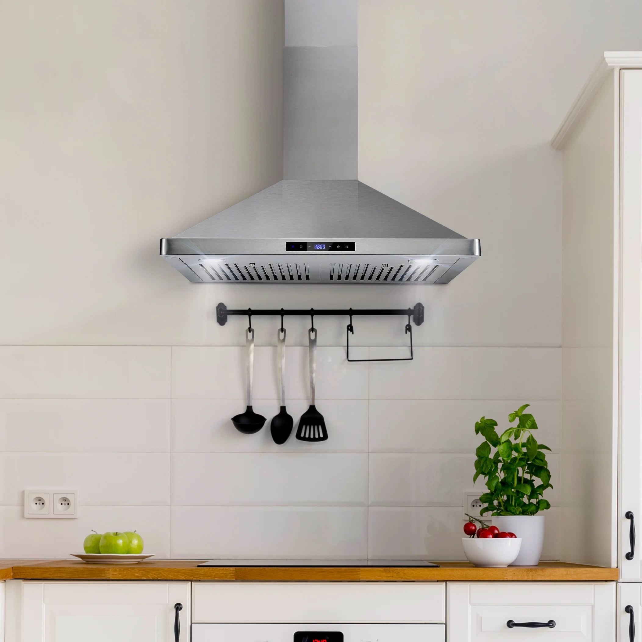 Cosmo 30 in. Ducted Range Hood in Stainless Steel with Touch Controls, LED Lighting and Permanent Filters