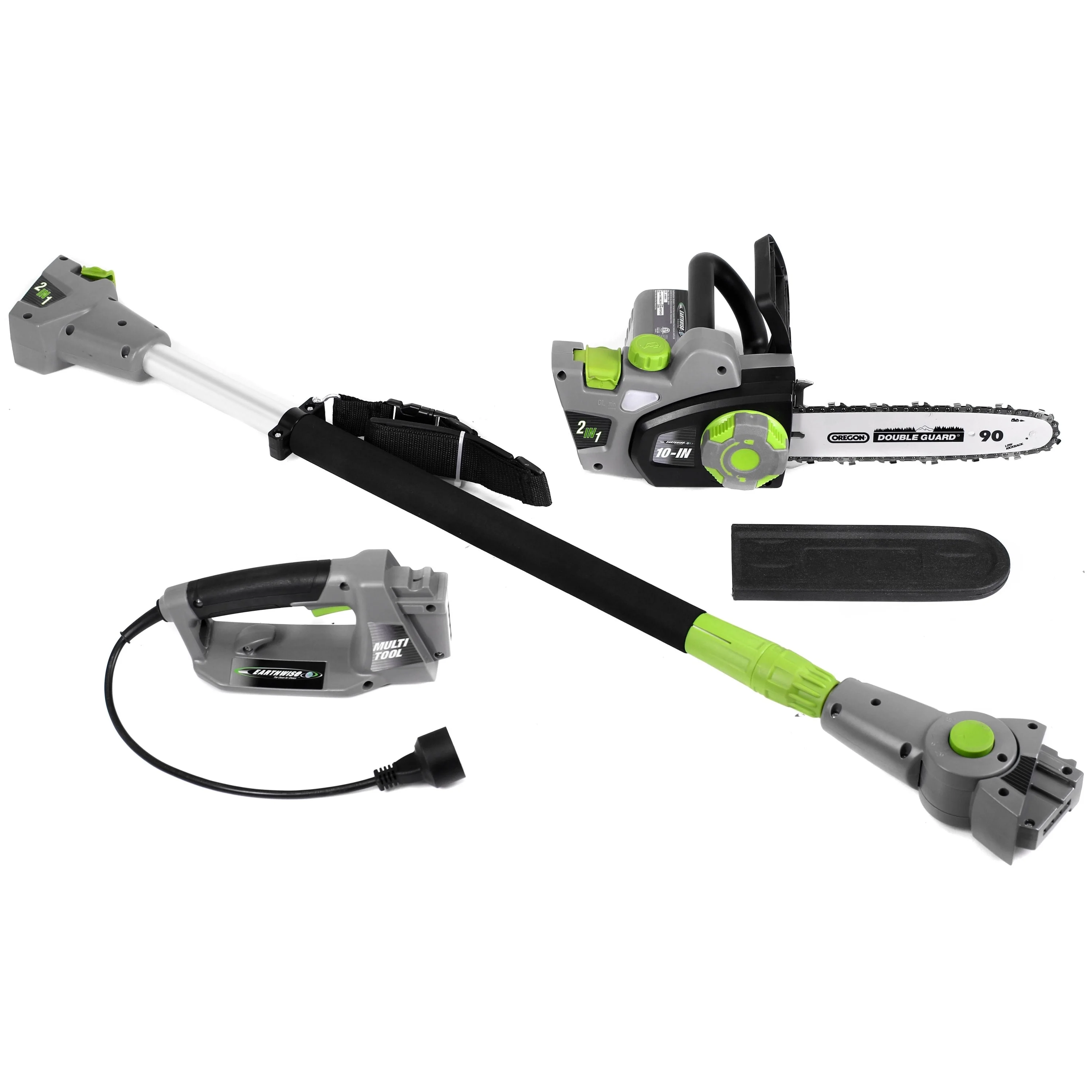 Earthwise CVPS43010 2-in-1 Electric corded 7 Amp Convertible Pole Saw, Handheld Chain Saw 10