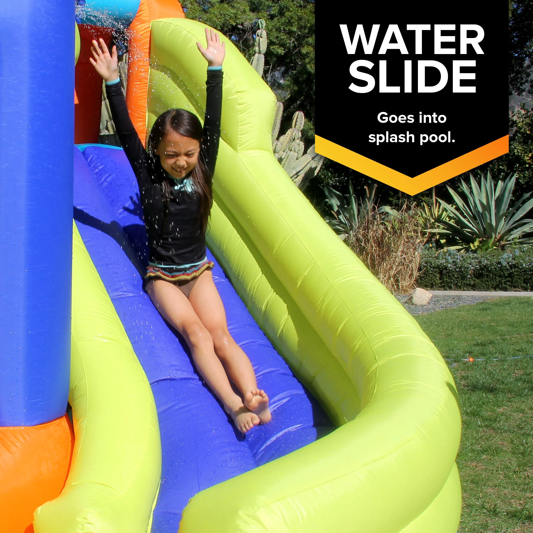 Sportspower My First Jump n' Water Slide with Bounce House and with Lifetime Warranty on Heavy Duty Blower