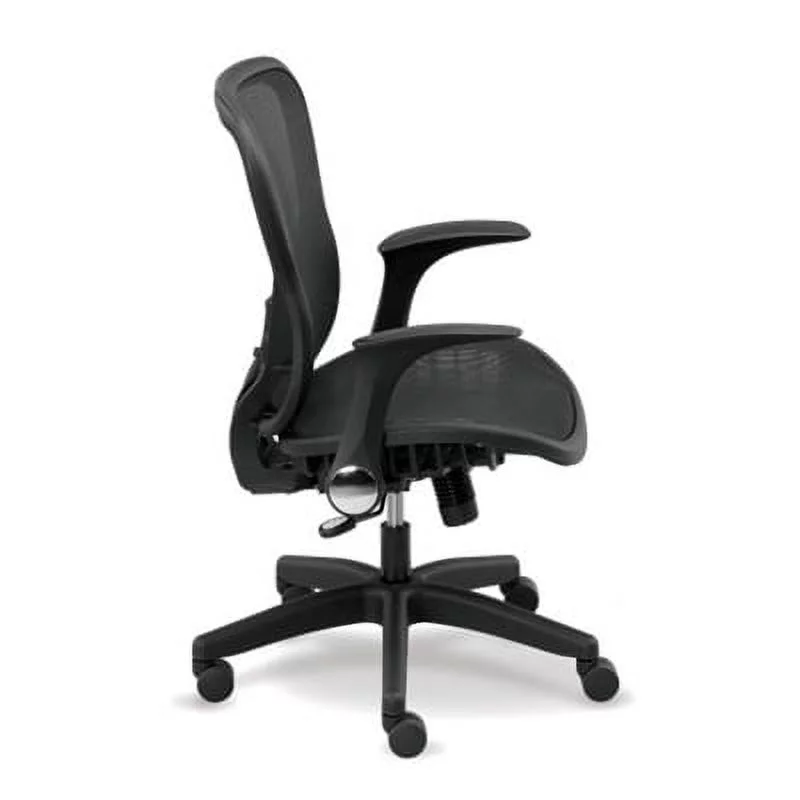 black all-mesh office chair with black frame - nbf signature series linear collection