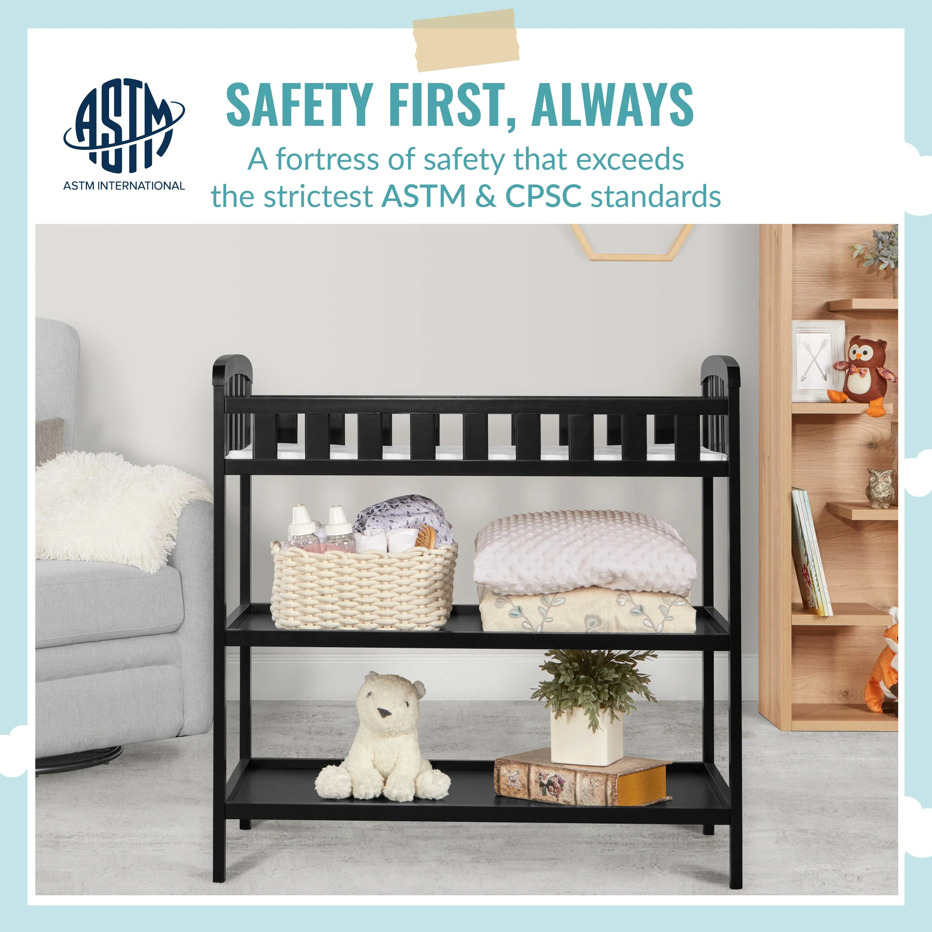 Dream On Me Emily Changing Table, Comes With 1