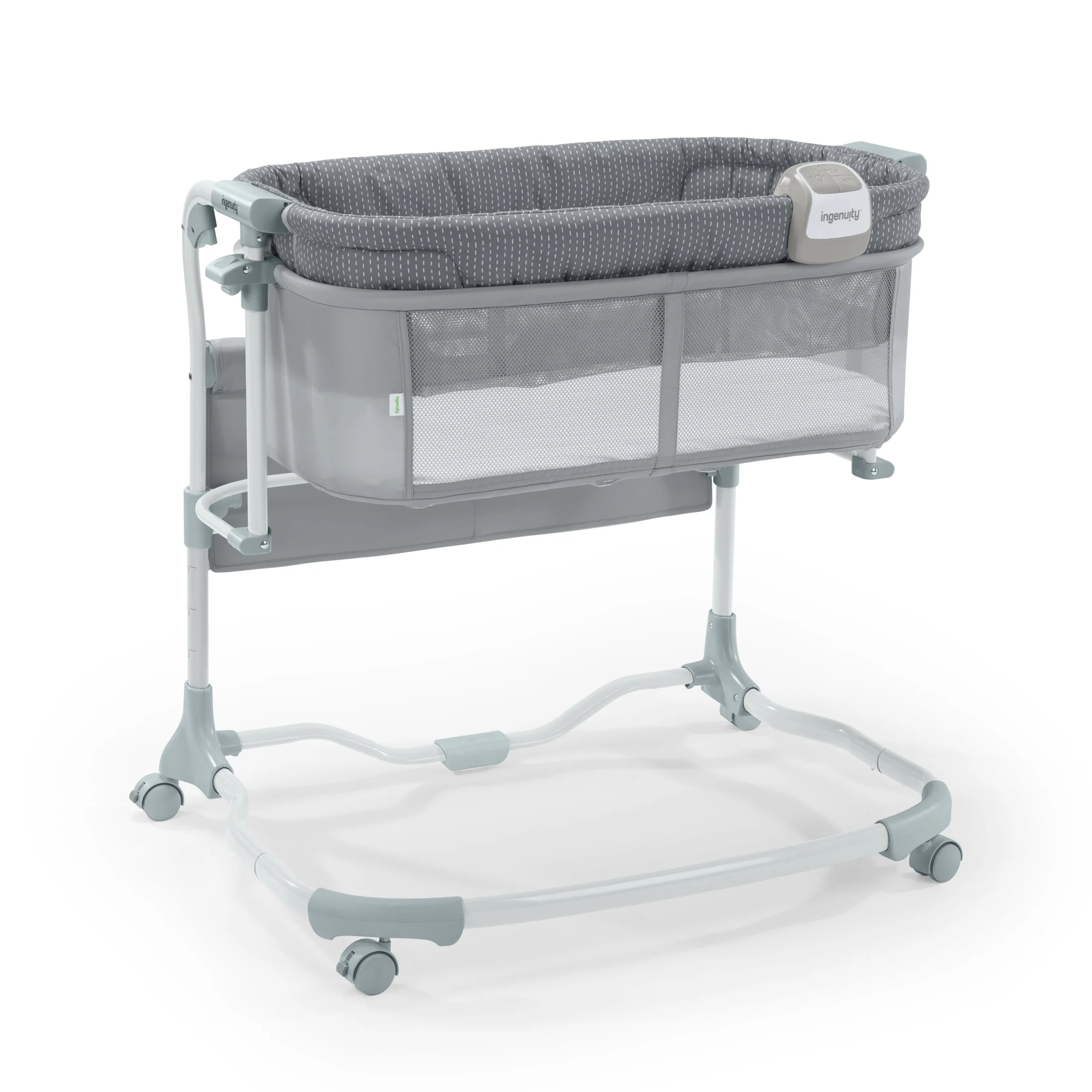 Ingenuity Dream & Grow Bedside Infant Baby Bassinet AirLoom, Baby Bed For Ages 0-12 Months - Handstitch