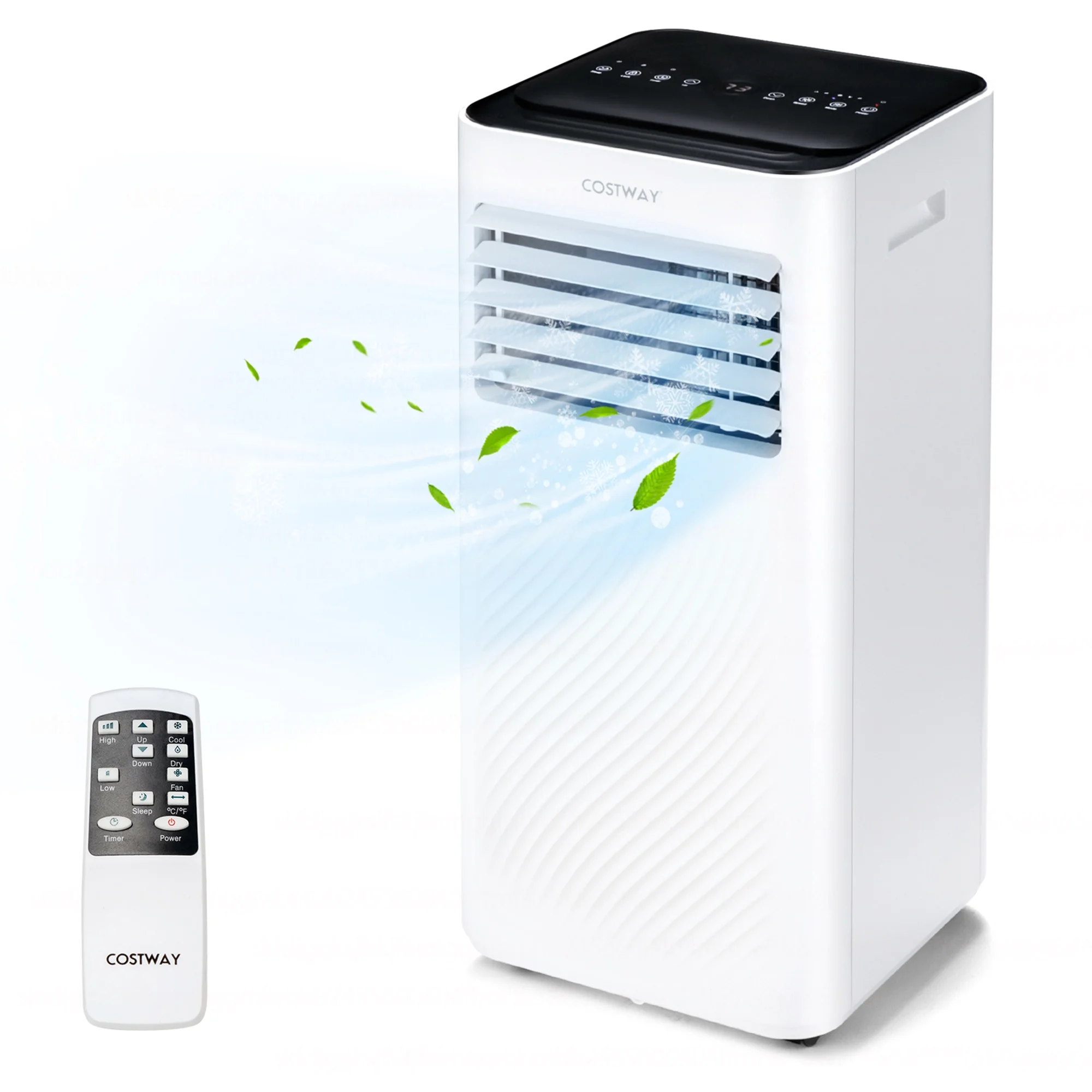 Costway Portable Air Conditioner 6000 BTU (10000BTU ASHRAE) 4-in-1 AC with Cool Fan Humidifier Sleep Mode