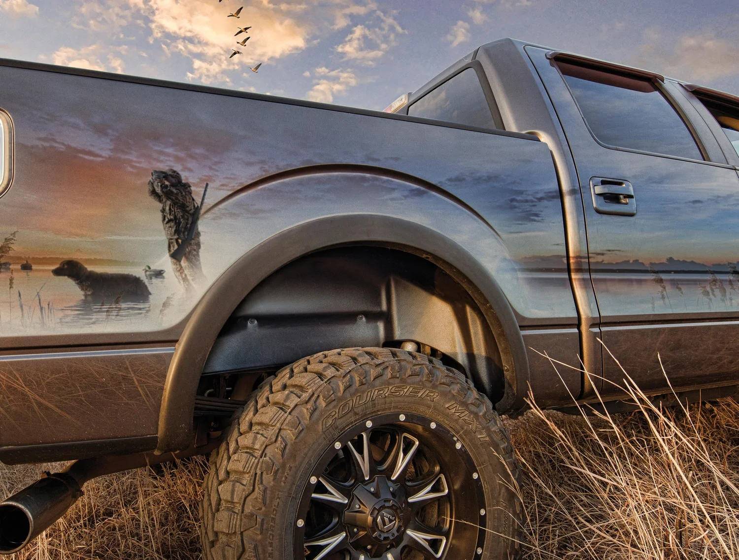 Husky by RealTruck Wheel Well Guards Rear Wheel Well Guards Black Compatible with 19-21 Ram 1500 NBS; will not fit Classic