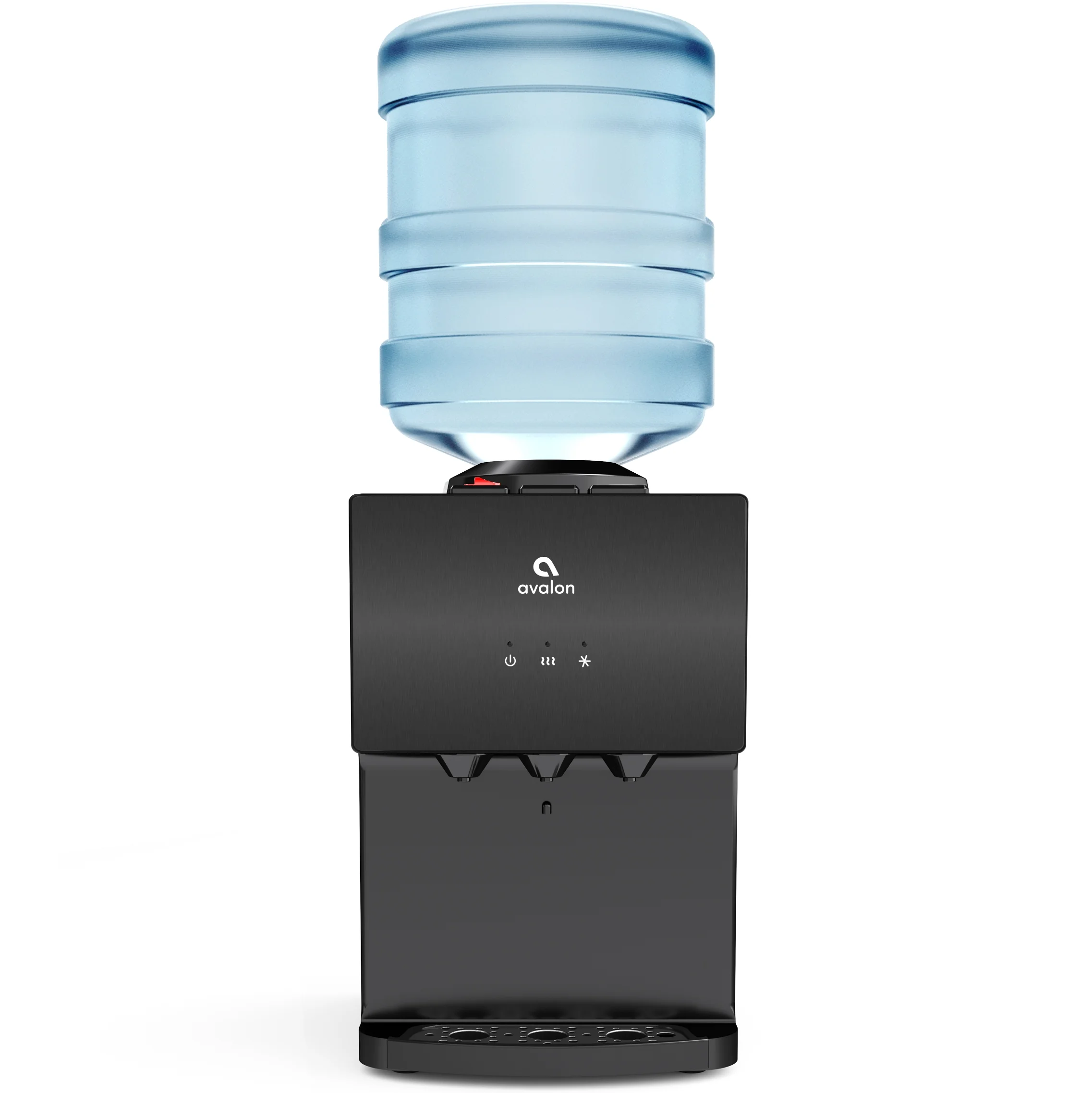 Avalon Premium 3 Temperature Top Loading Countertop Water Dispenser, Black Stainless Steel