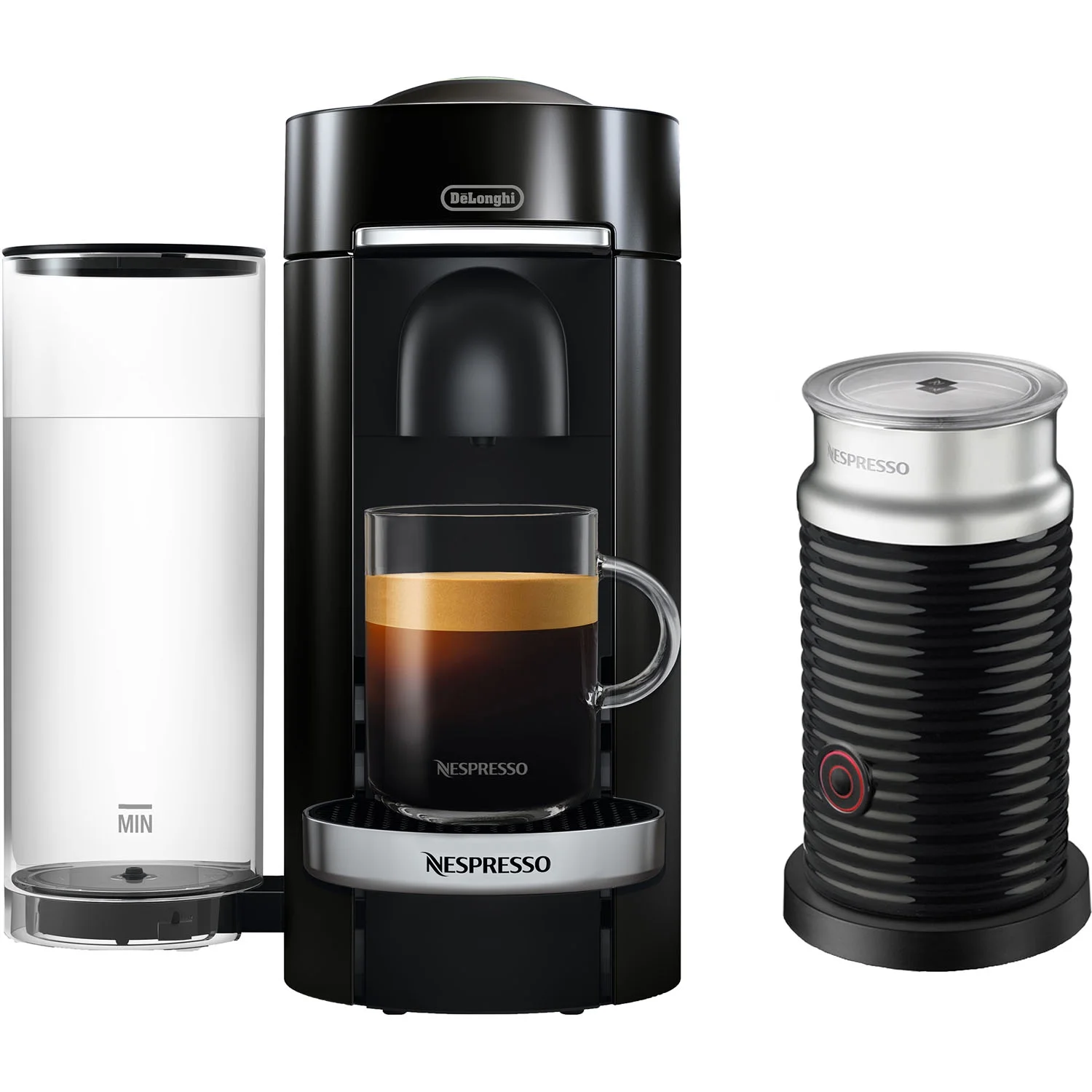 Nespresso Vertuo Plus Deluxe Coffee & Espresso Machine by De'Longhi with Aerocinno, Black