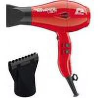 Parlux Advance Light RED Ionic and Ceramic Hair Dryer and M Hair Designs Hot Blow Attachment Black (Bundle - 2 items)