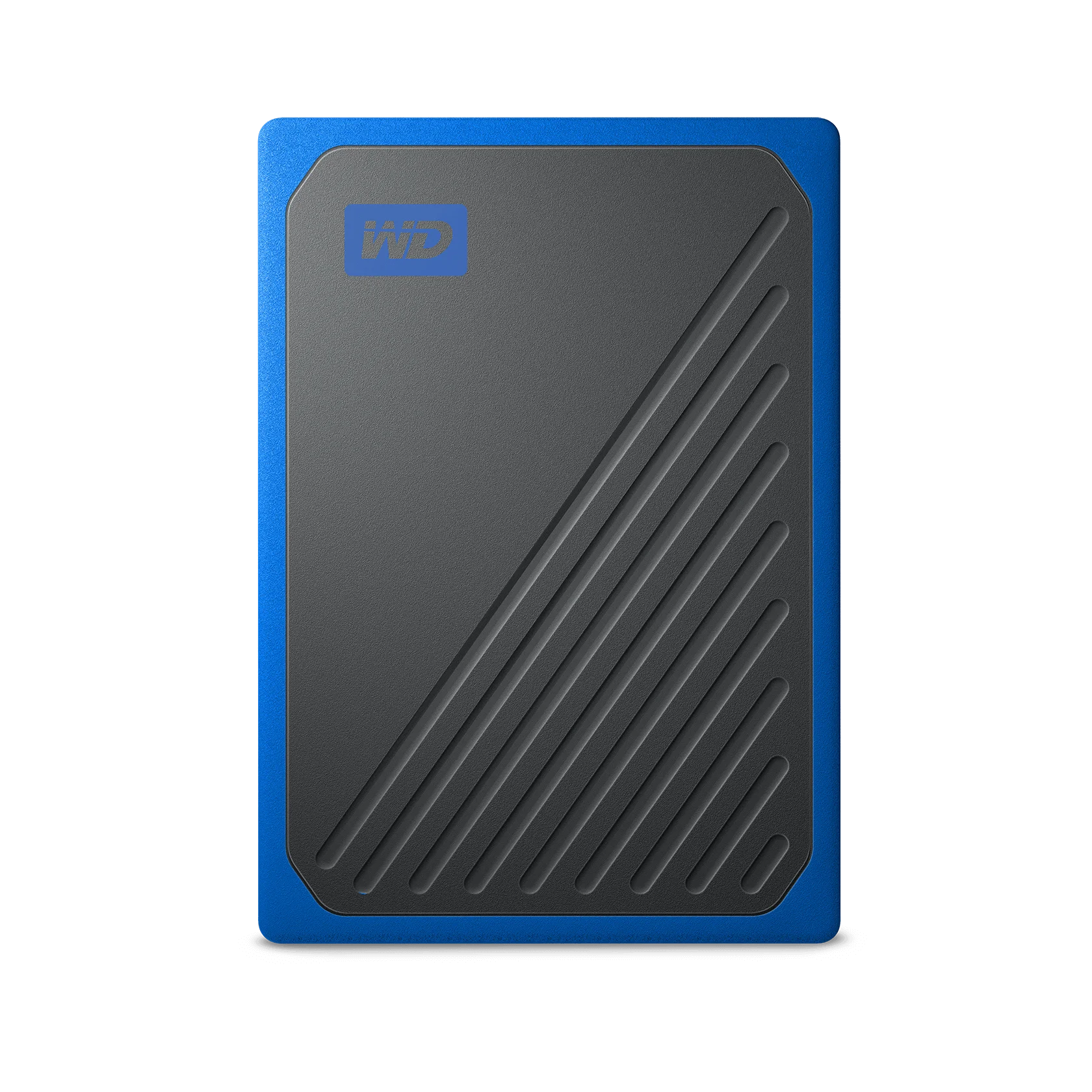 WD 500GB My Passport Go, Portable External Solid State Drive, Black with Cobalt Trim - WDBMCG5000ABT-WESN
