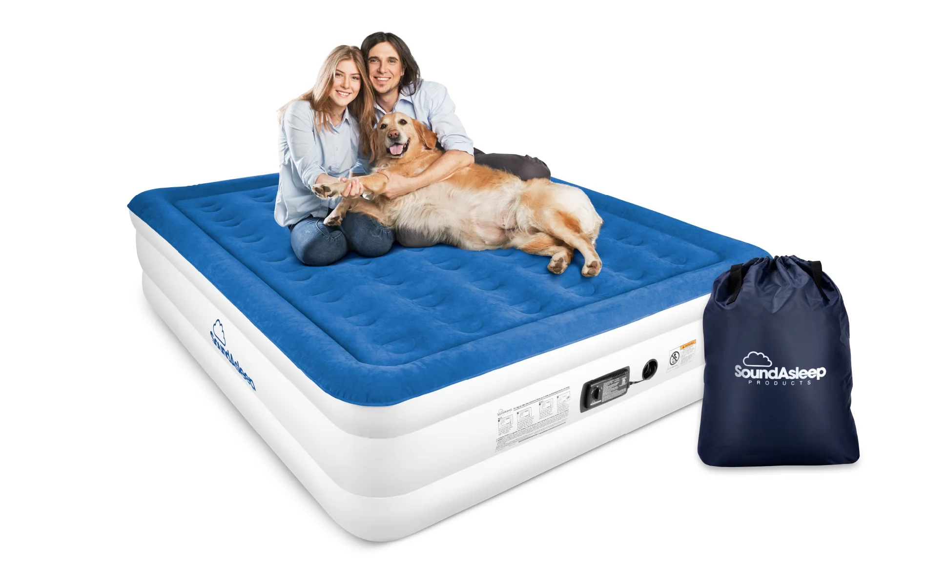 SoundAsleep Dream Series Air Mattress with ComfortCoil Technology & Internal High Capacity Pump - King Size