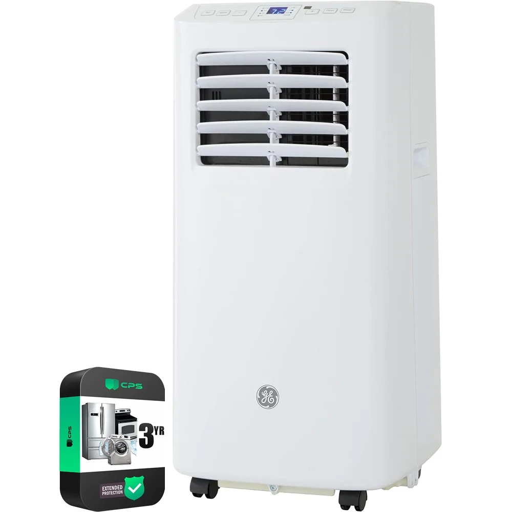Restored GE APFD05JASW 5,100 BTU Portable Air Conditioner for Small Rooms White (Refurbished) Bundle with 3 YR CPS Enhanced Protection Pack